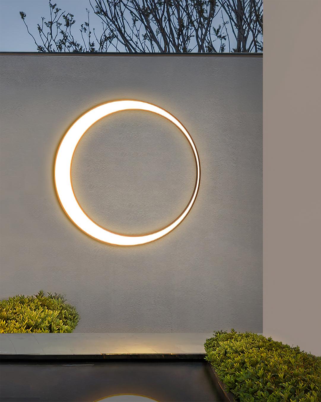 Zathee Circular LED Outdoor Wall Light-Neutral Decor