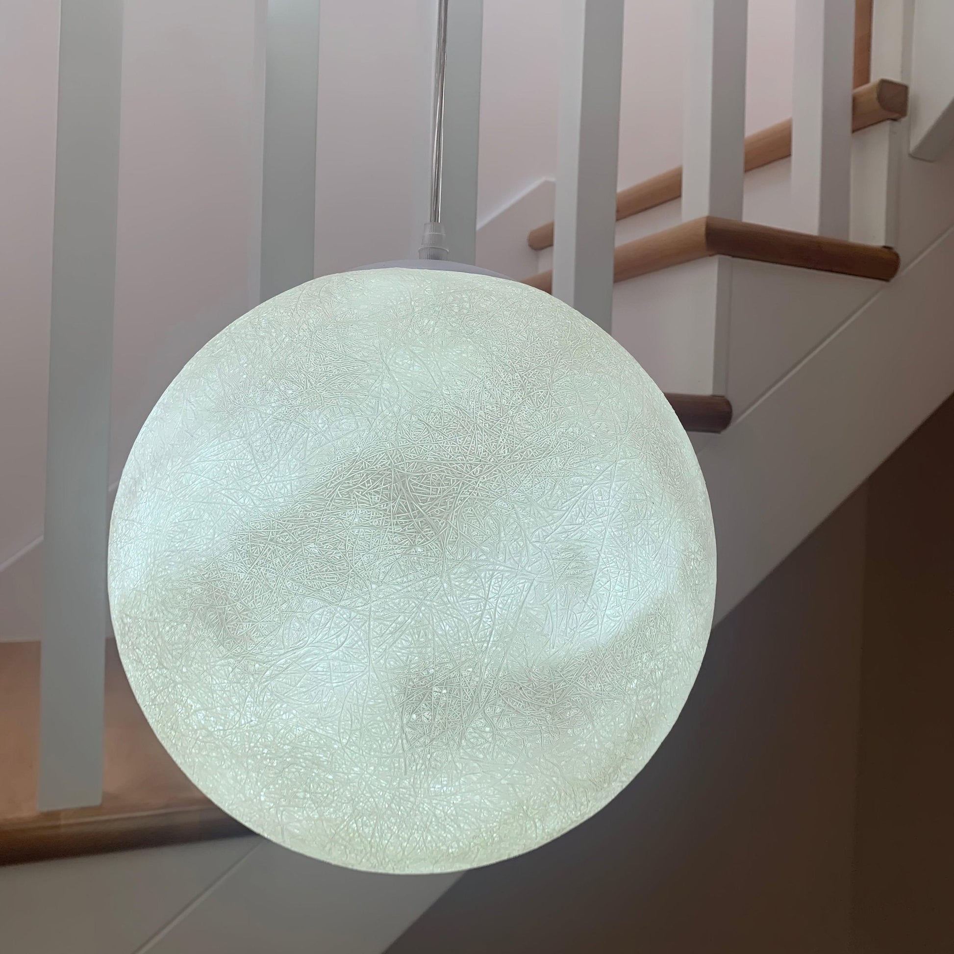 Lustra Pendant Lamp Moon Shaped for Living Room-Neutral Decor