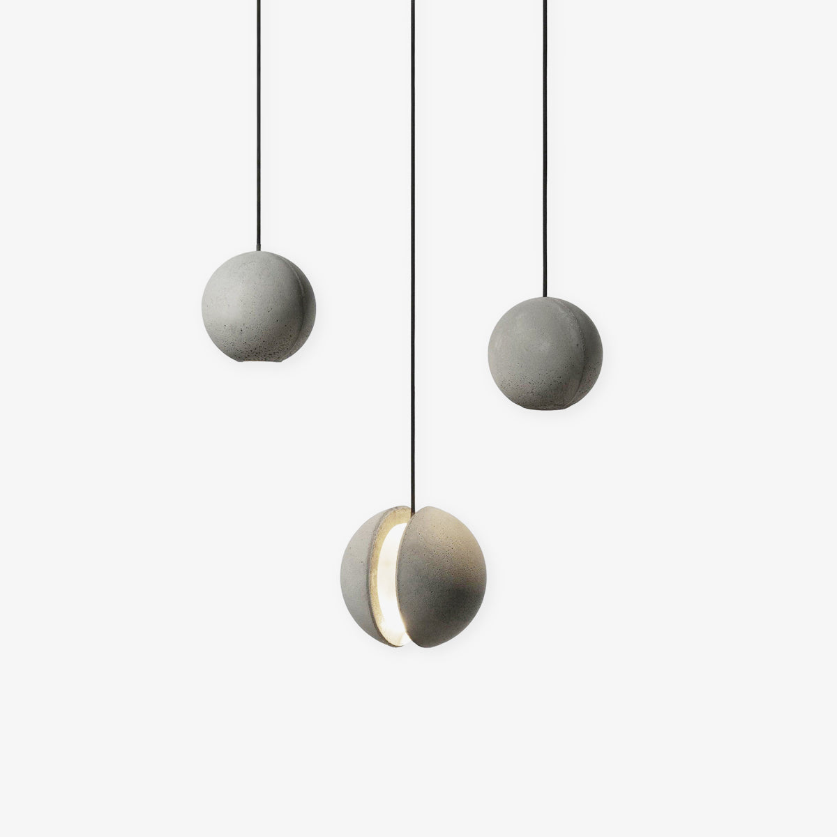 Umi Pendant Lamp Concrete Sphere Moon Minimalist-Neutral Decor