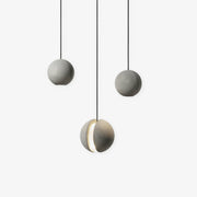 Umi Pendant Lamp Concrete Sphere Moon Minimalist-Neutral Decor