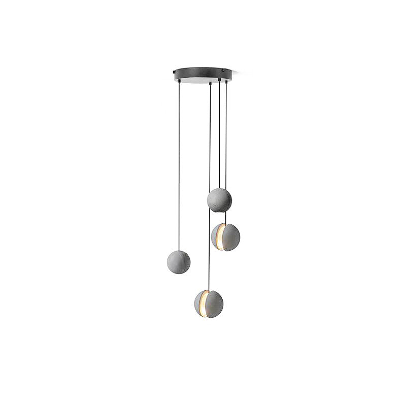 Umi Pendant Lamp Concrete Sphere Moon Minimalist-Neutral Decor