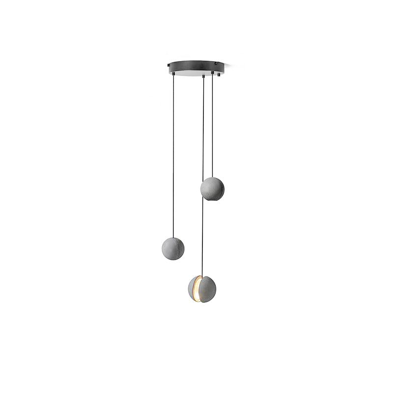 Umi Pendant Lamp Concrete Sphere Moon Minimalist-Neutral Decor