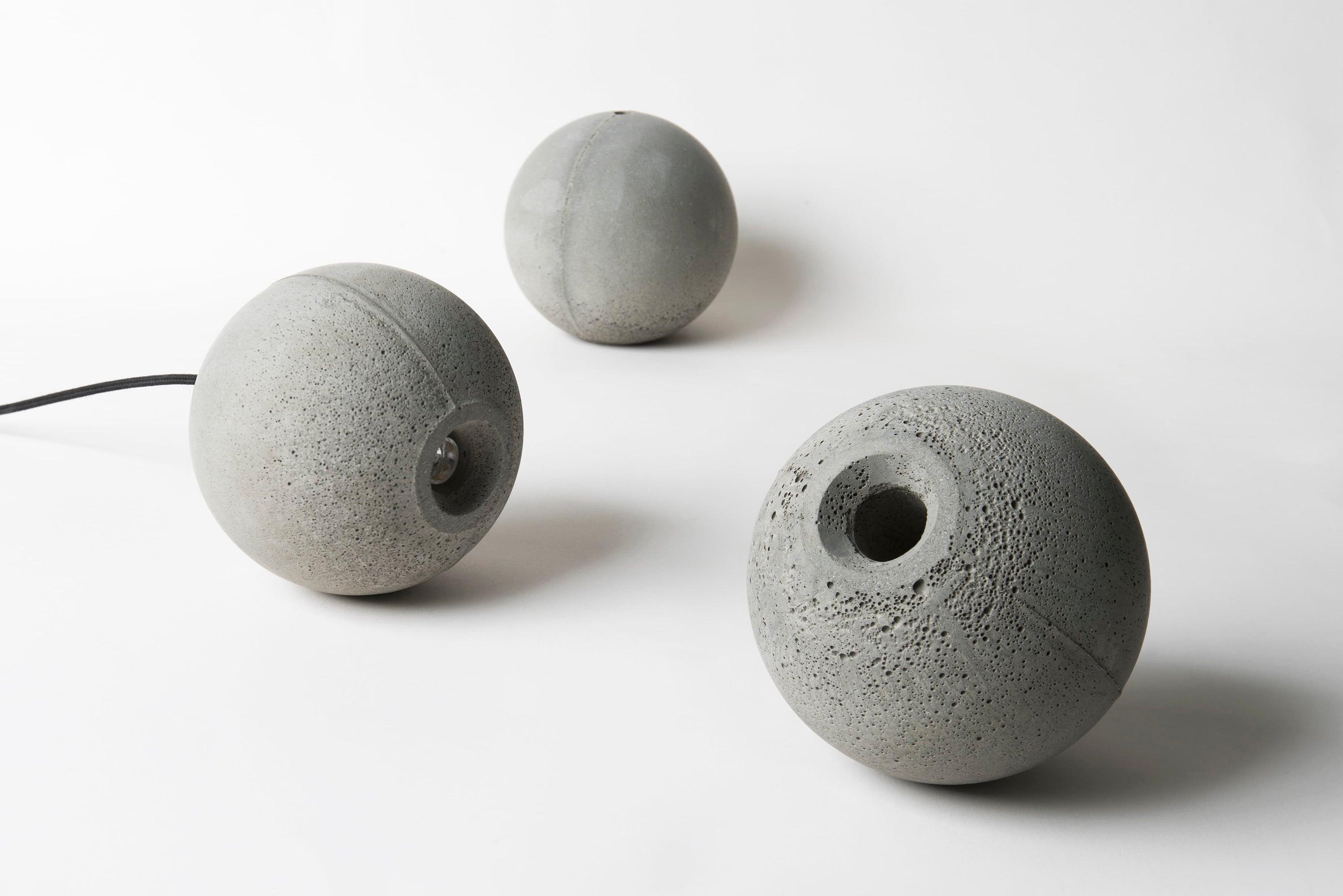 Umi Pendant Lamp Concrete Sphere Moon Minimalist-Neutral Decor