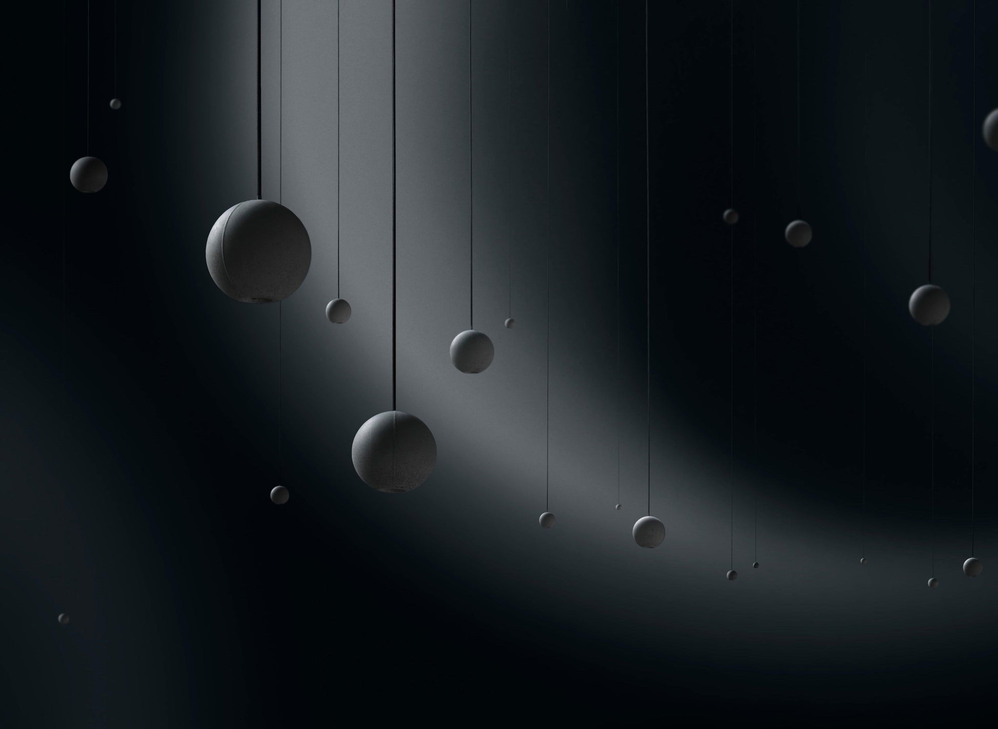 Umi Pendant Lamp Concrete Sphere Moon Minimalist-Neutral Decor