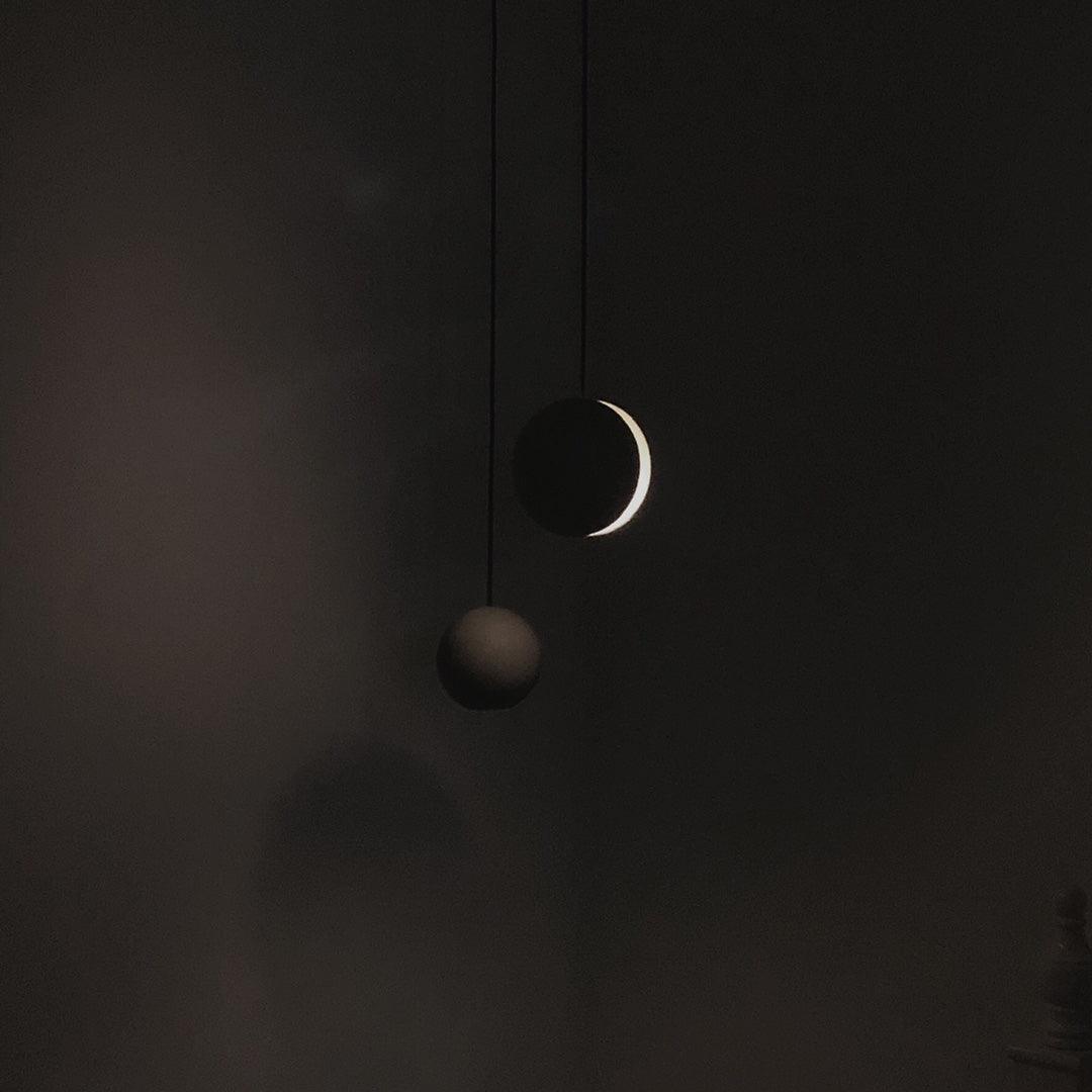 Umi Pendant Lamp Concrete Sphere Moon Minimalist-Neutral Decor