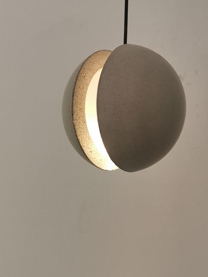 Umi Pendant Lamp Concrete Sphere Moon Minimalist-Neutral Decor