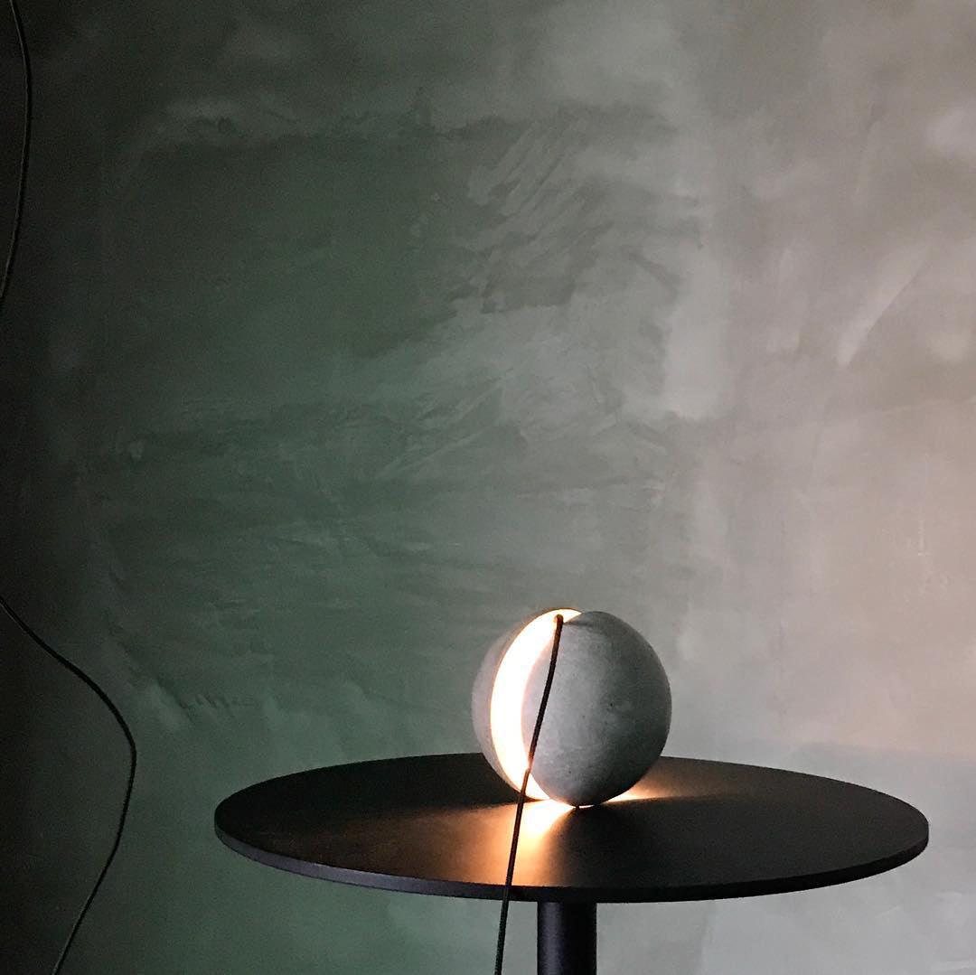 Umi Pendant Lamp Concrete Sphere Moon Minimalist-Neutral Decor