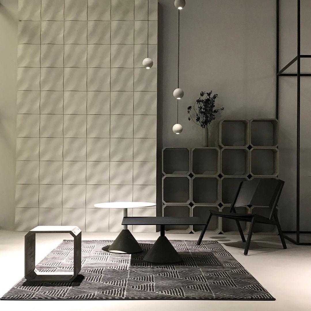 Umi Pendant Lamp Concrete Sphere Moon Minimalist-Neutral Decor