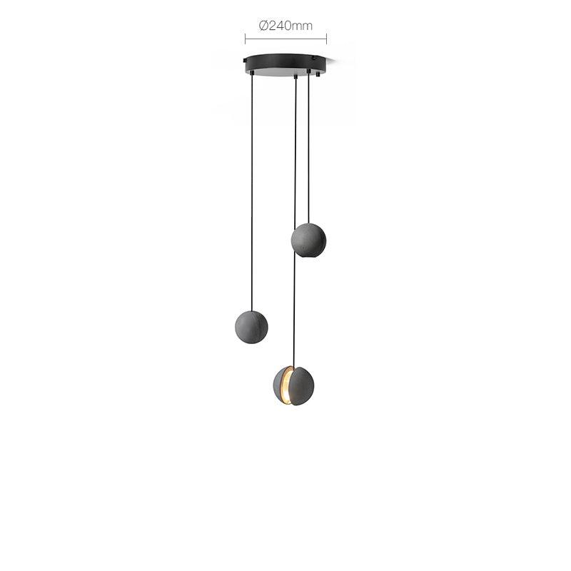 Umi Pendant Lamp Concrete Sphere Moon Minimalist-Neutral Decor