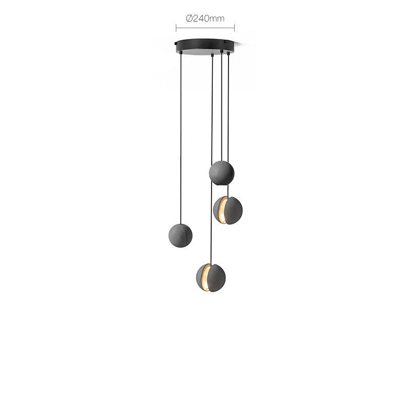 Umi Pendant Lamp Concrete Sphere Moon Minimalist-Neutral Decor