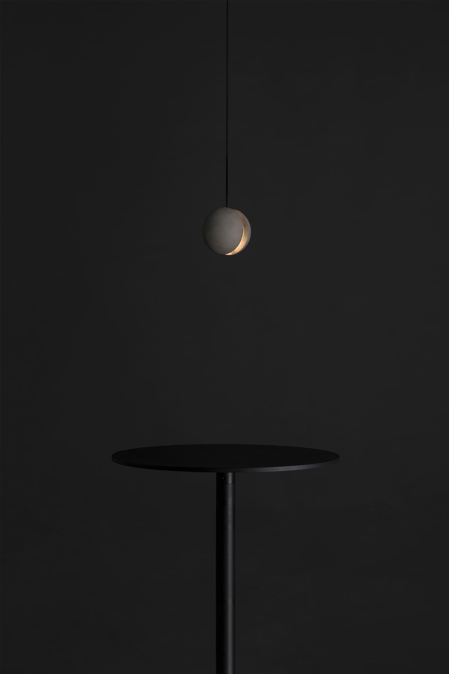 Umi Pendant Lamp Concrete Sphere Moon Minimalist-Neutral Decor