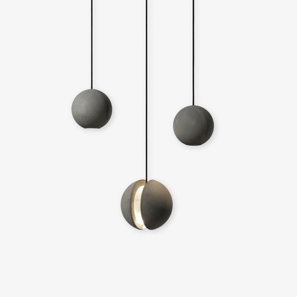 Umi Pendant Lamp Concrete Sphere Moon Minimalist-Neutral Decor