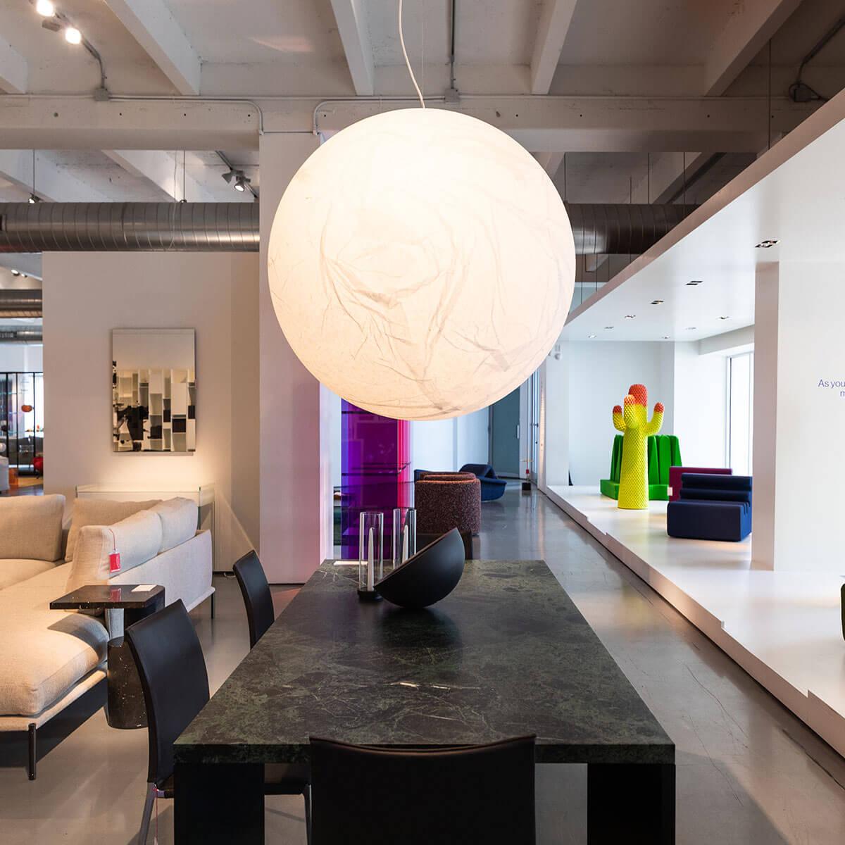 Globe Minimalist Silk Pendant Lamp-Neutral Decor