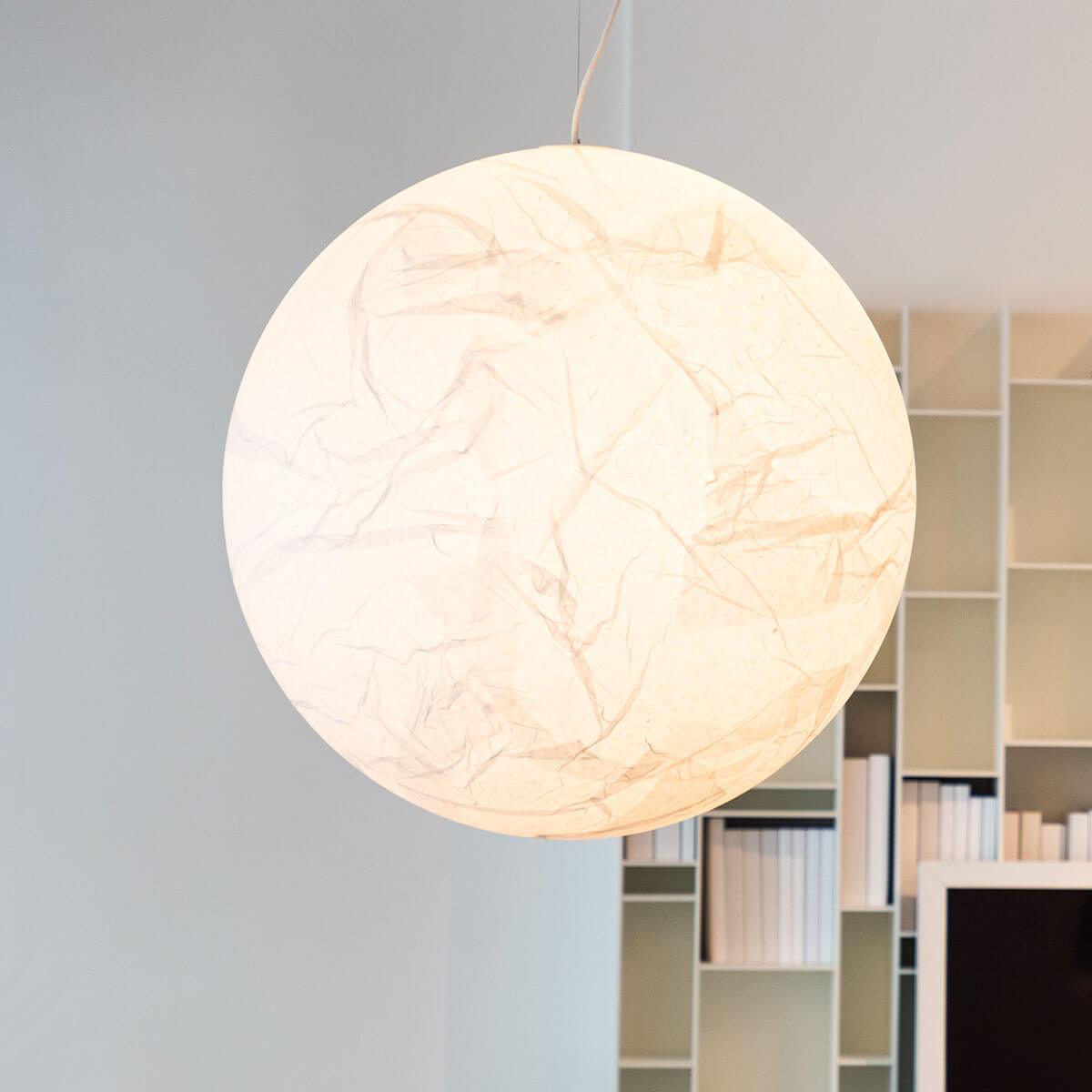 Globe Minimalist Silk Pendant Lamp-Neutral Decor