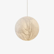 Globe Minimalist Silk Pendant Lamp-Neutral Decor