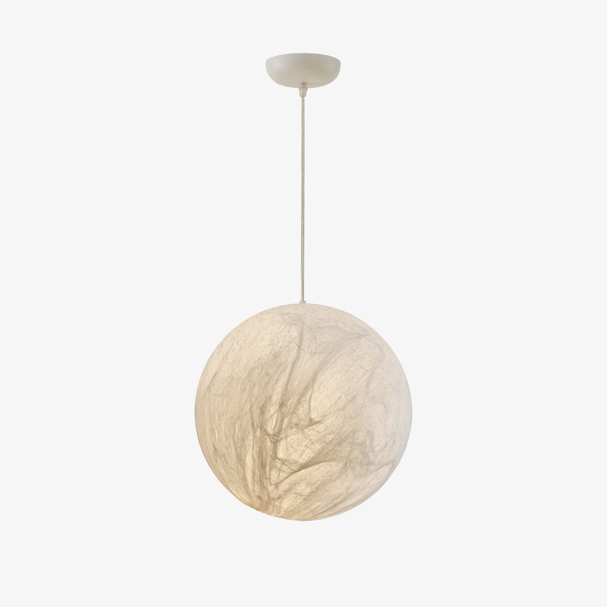 Globe Minimalist Silk Pendant Lamp-Neutral Decor