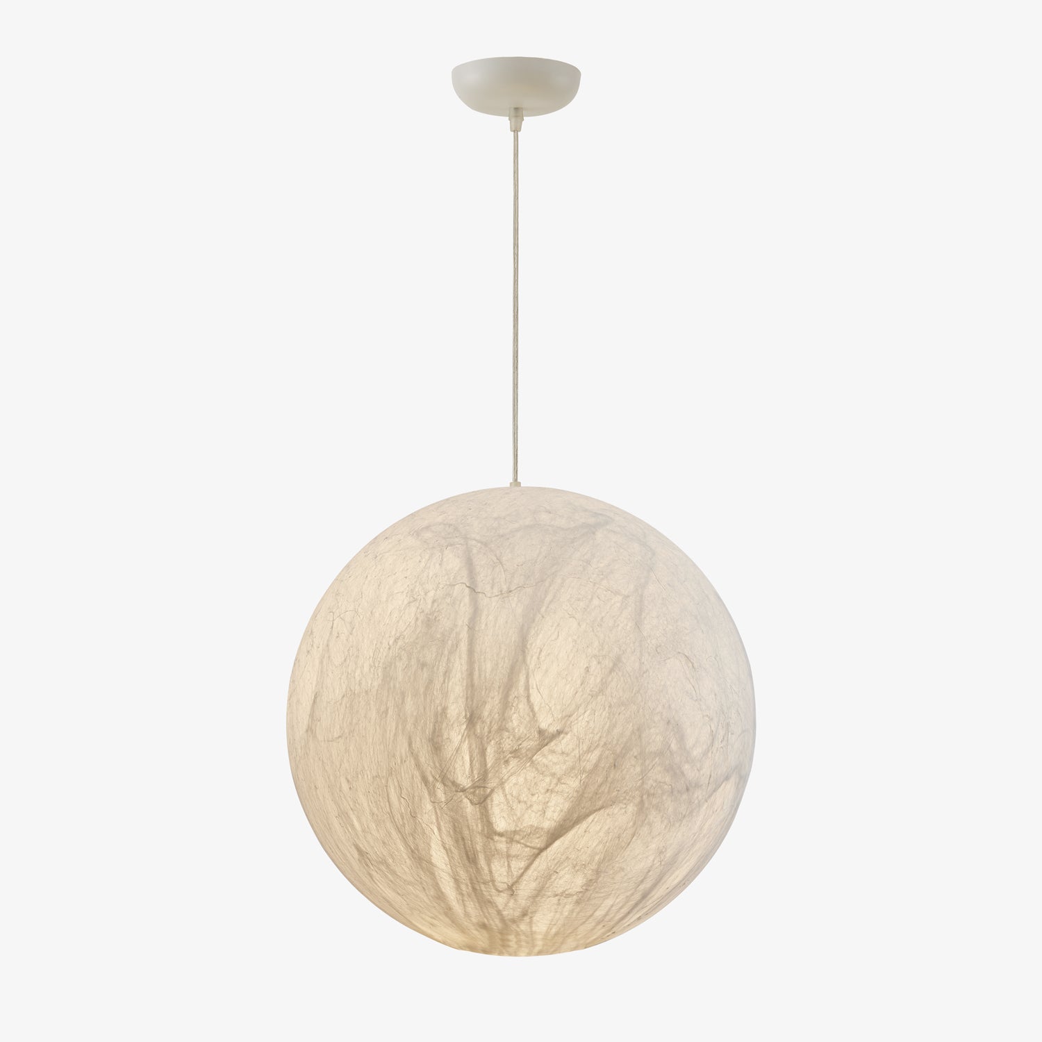 Globe Minimalist Silk Pendant Lamp-Neutral Decor