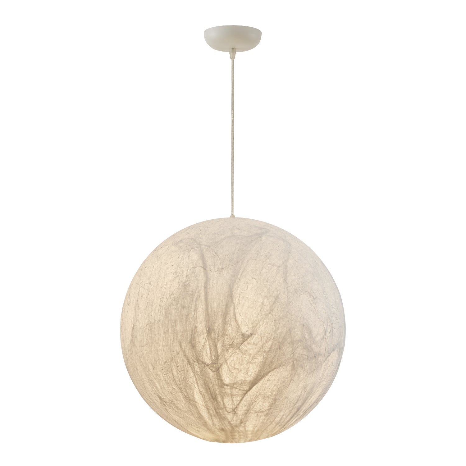Globe Minimalist Silk Pendant Lamp-Neutral Decor
