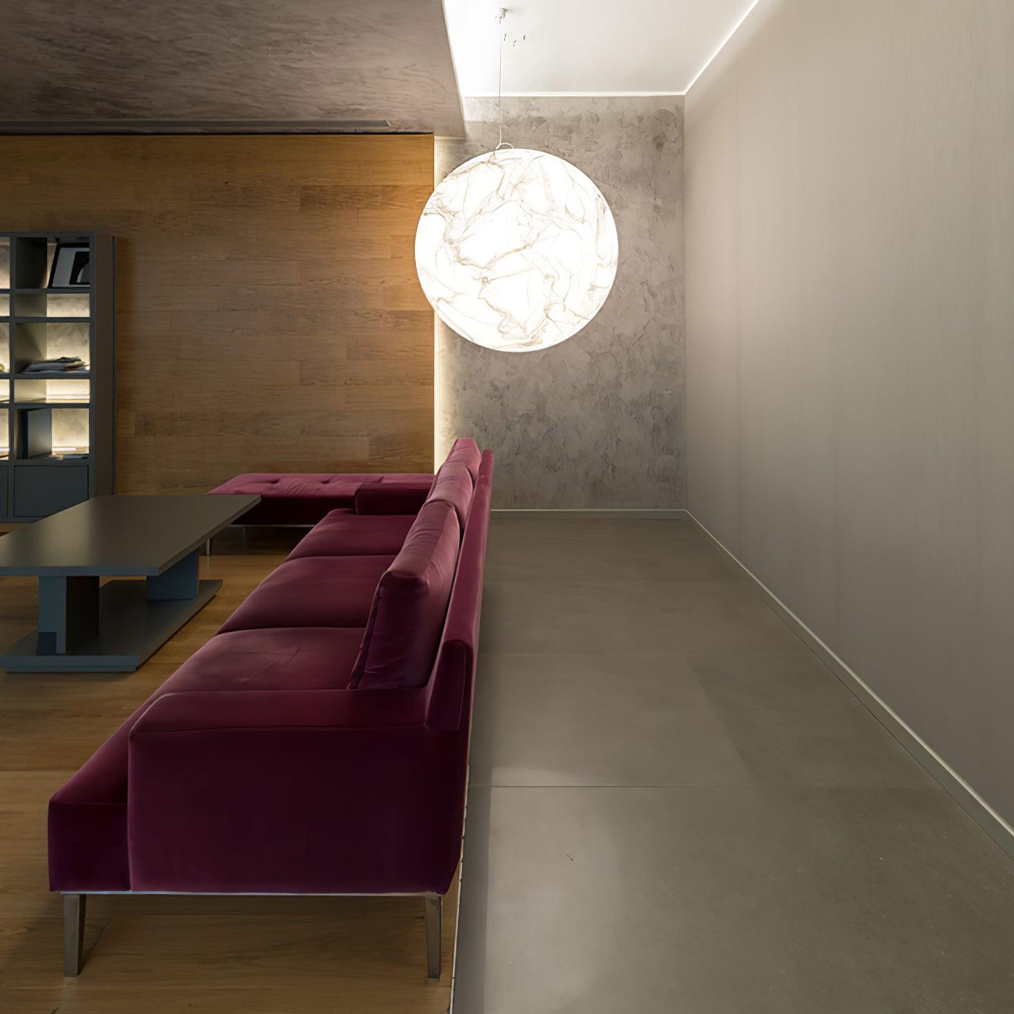 Globe Minimalist Silk Pendant Lamp-Neutral Decor