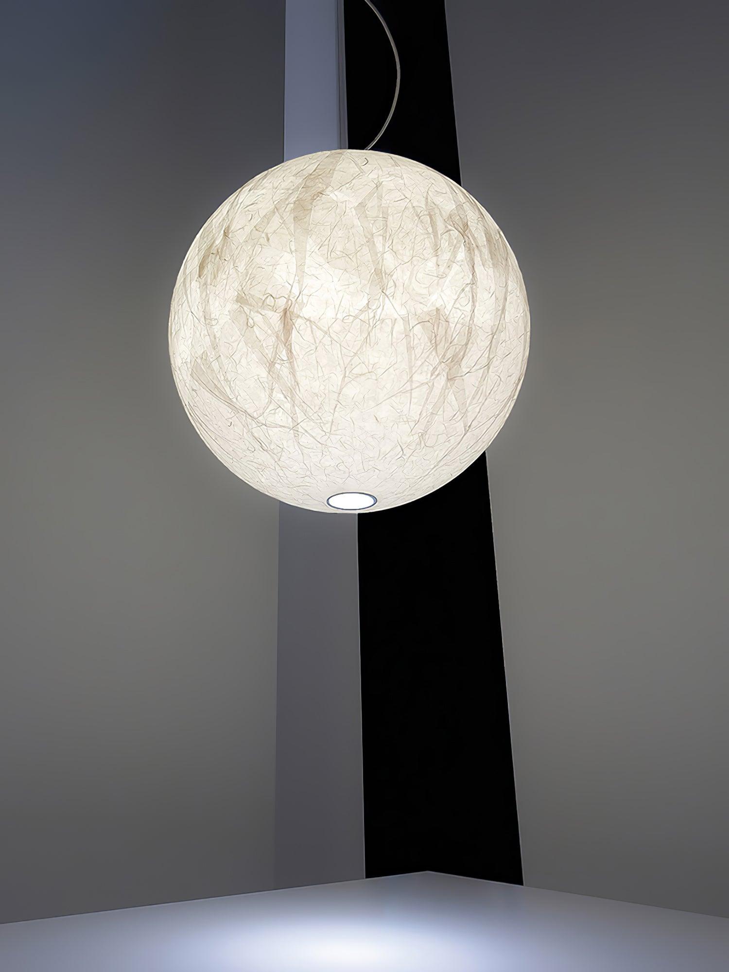 Globe Minimalist Silk Pendant Lamp-Neutral Decor