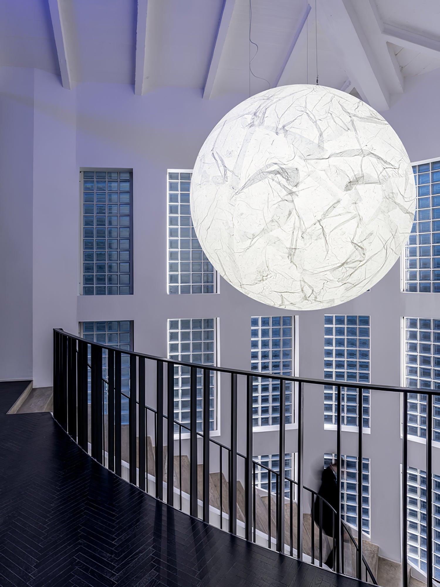 Globe Minimalist Silk Pendant Lamp-Neutral Decor