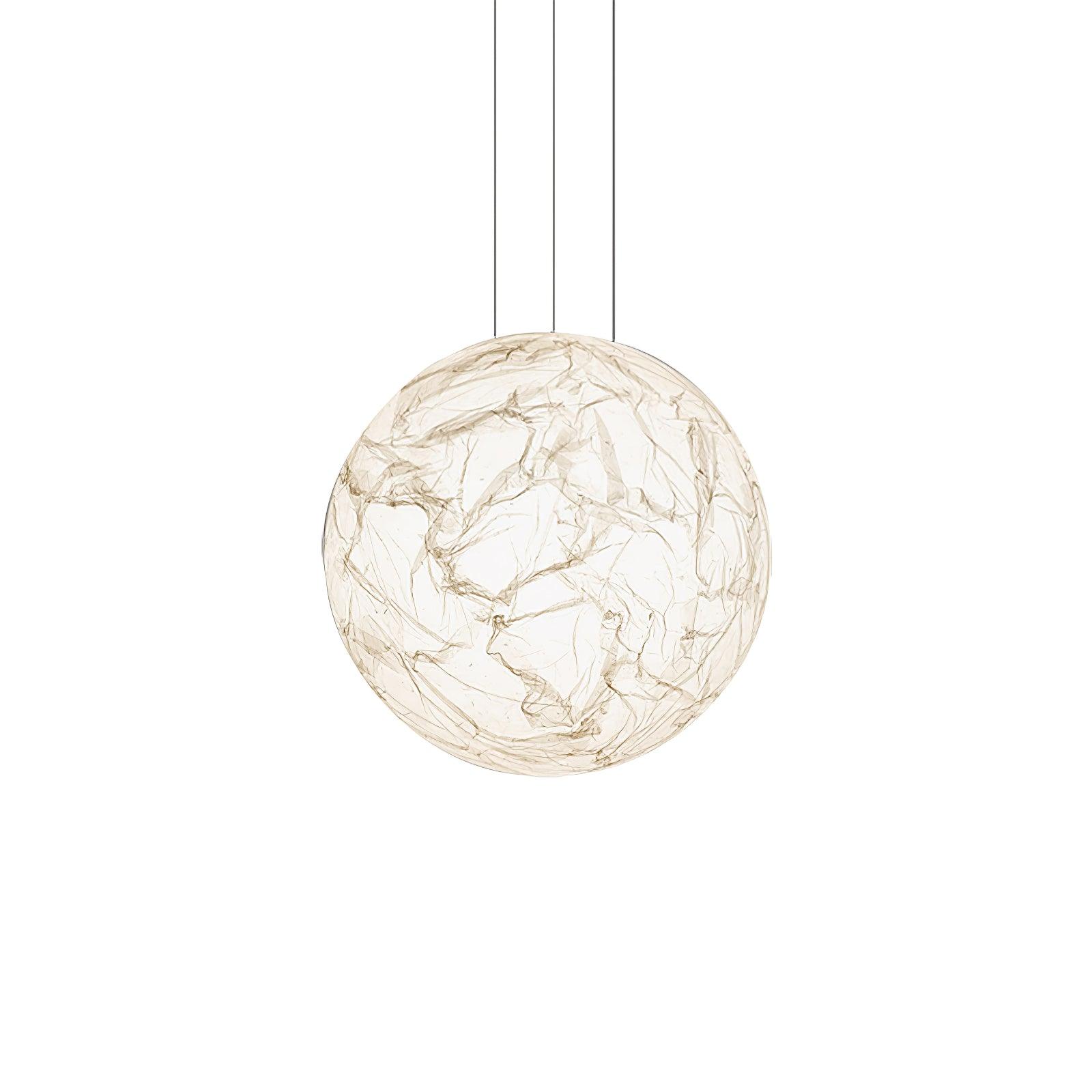 Globe Minimalist Silk Pendant Lamp-Neutral Decor