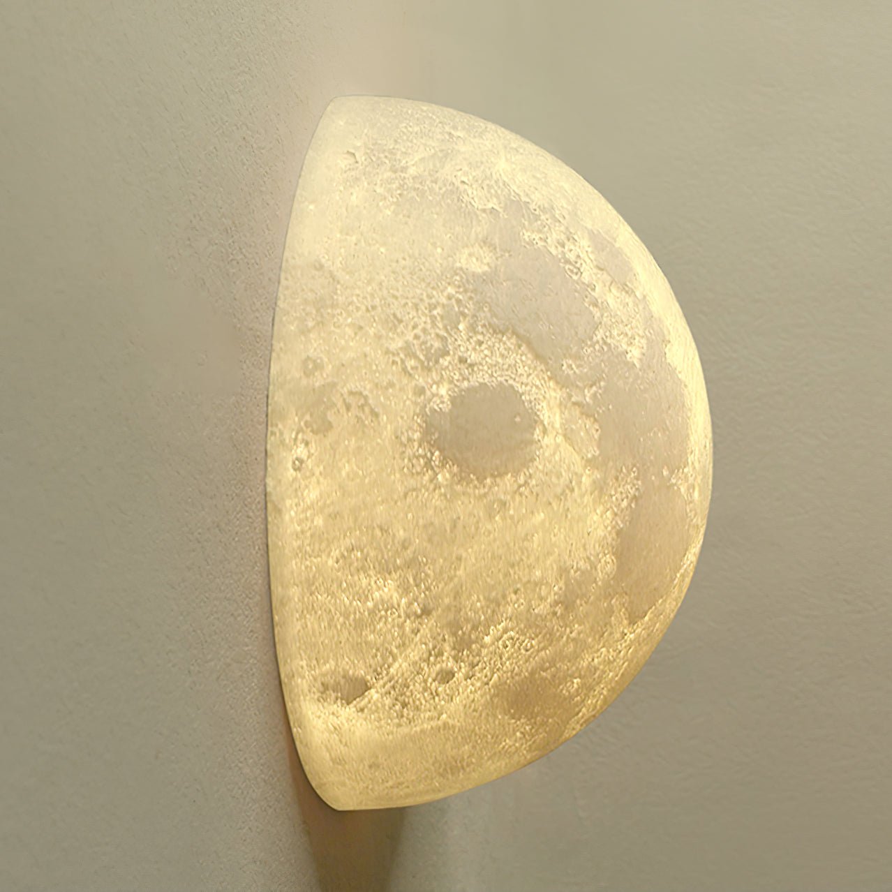 Brivel Nordic Art Moon 3D Plastic Wall Lamp-Neutral Decor