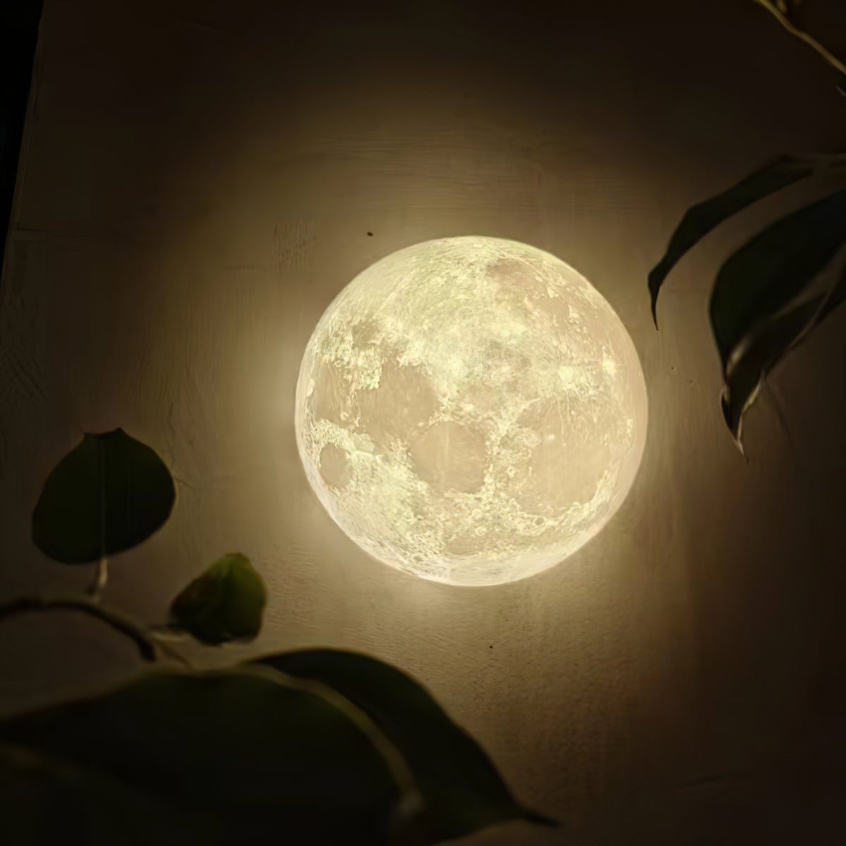 Brivel Nordic Art Moon 3D Plastic Wall Lamp-Neutral Decor