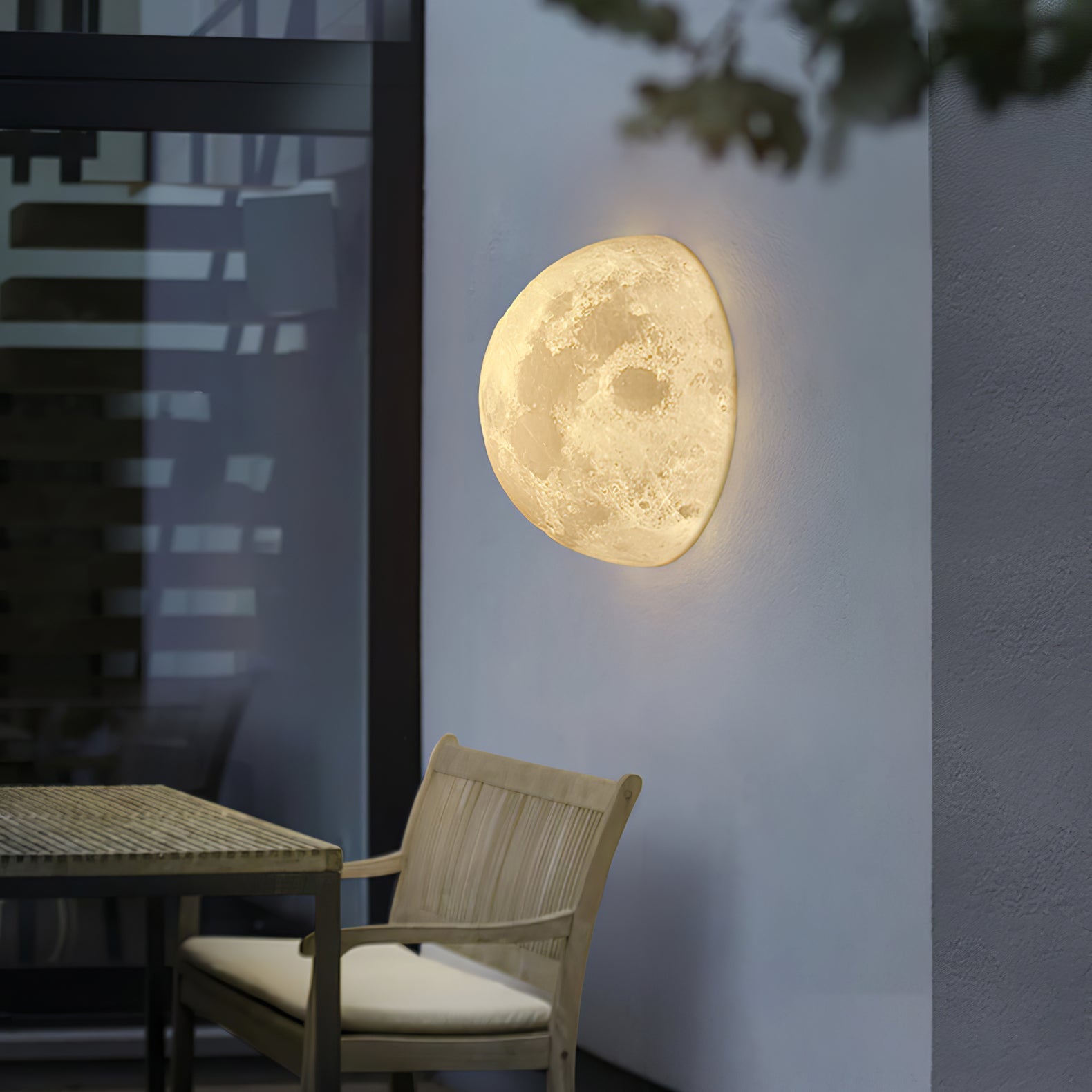 Brivel Nordic Art Moon 3D Plastic Wall Lamp-Neutral Decor