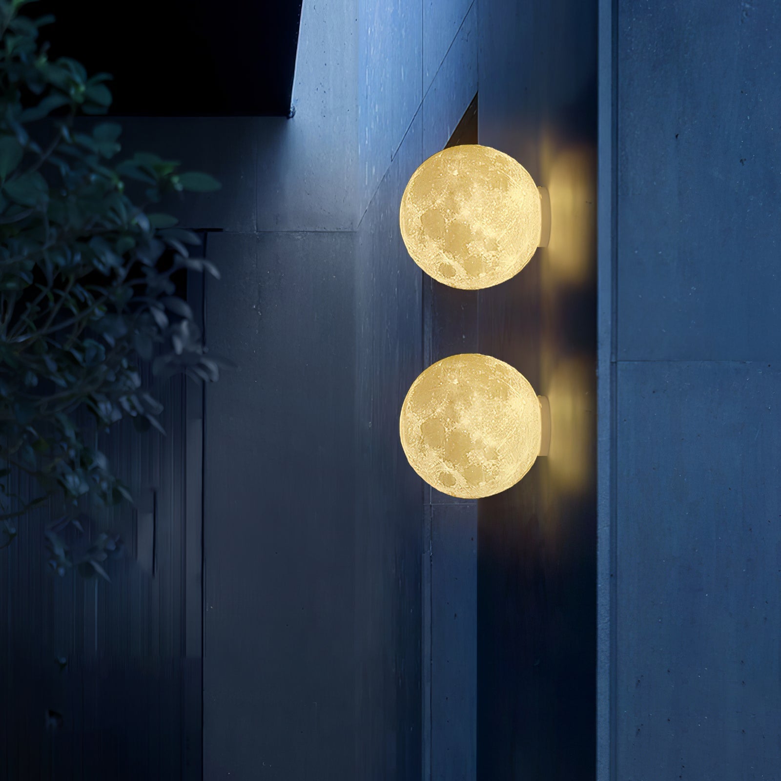 Brivel Nordic Art Moon 3D Plastic Wall Lamp-Neutral Decor