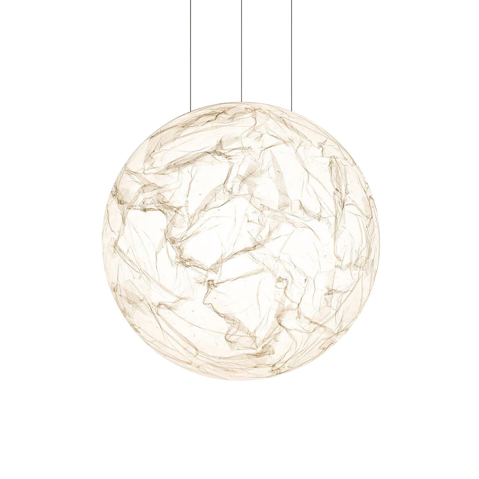 Globe Minimalist Silk Pendant Lamp-Neutral Decor