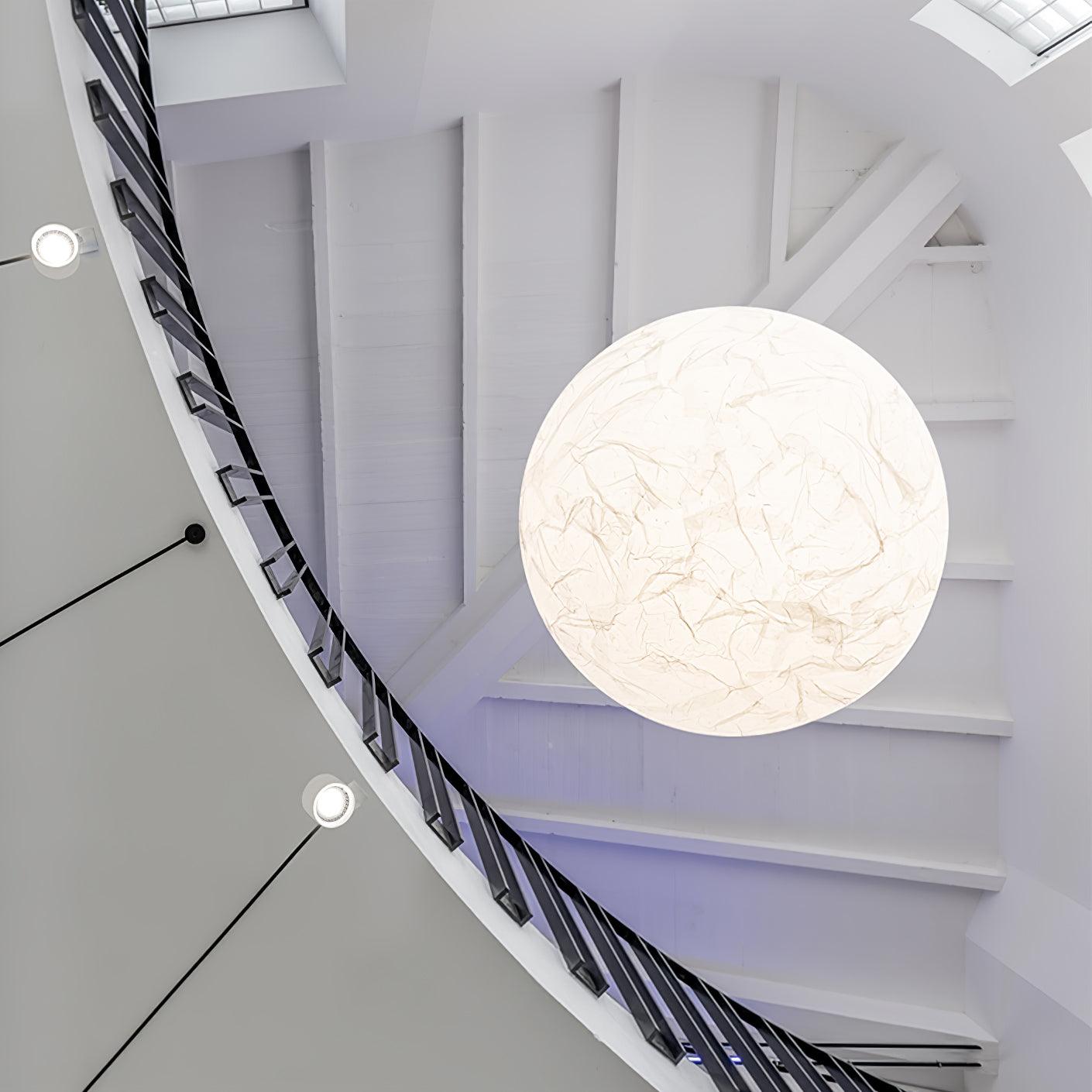 Globe Minimalist Silk Pendant Lamp-Neutral Decor
