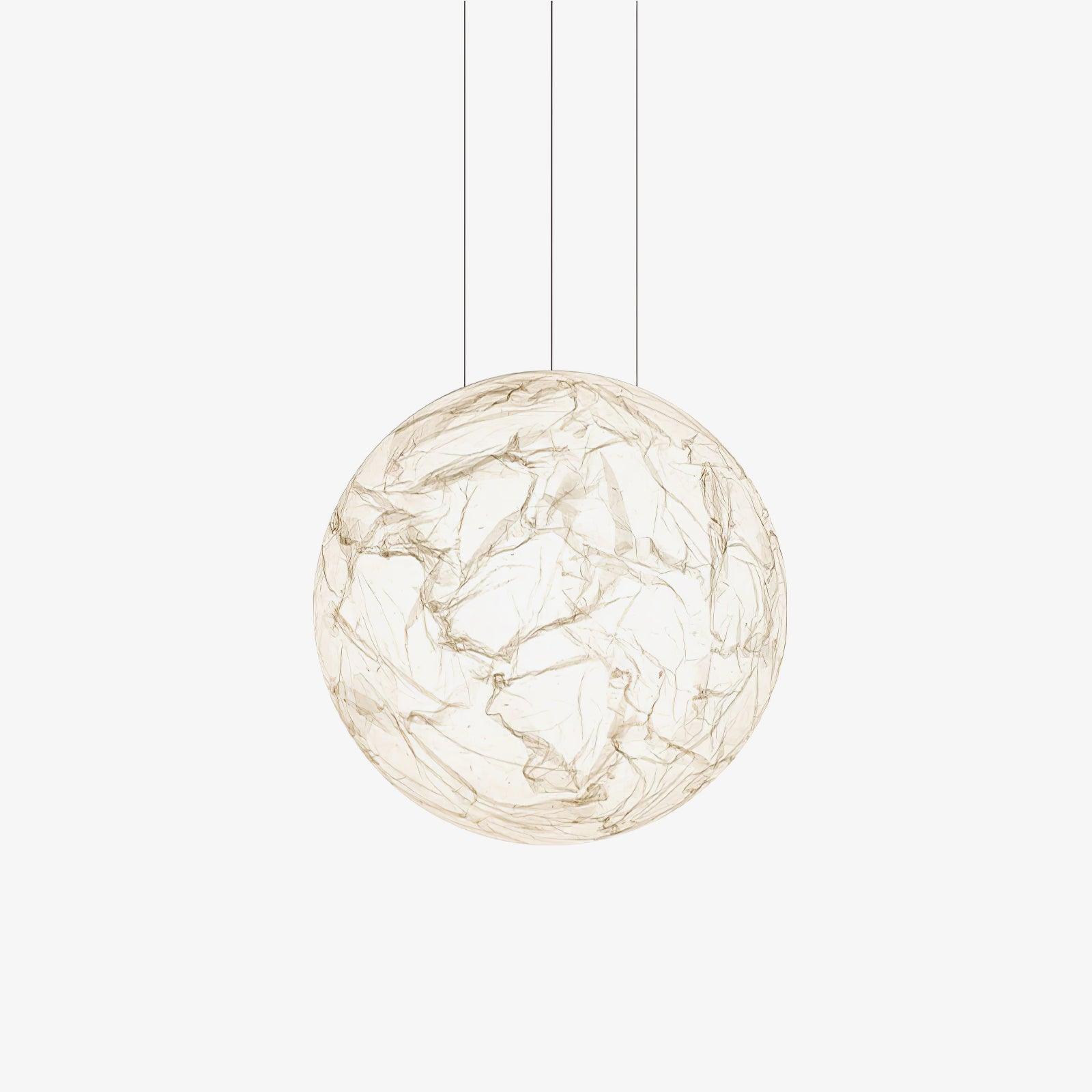 Globe Minimalist Silk Pendant Lamp-Neutral Decor
