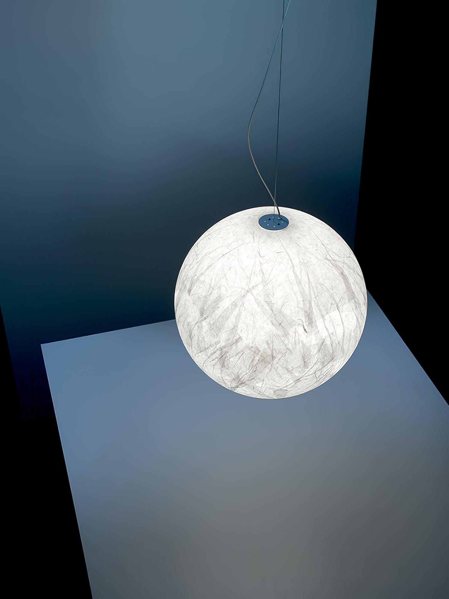 Globe Minimalist Silk Pendant Lamp-Neutral Decor