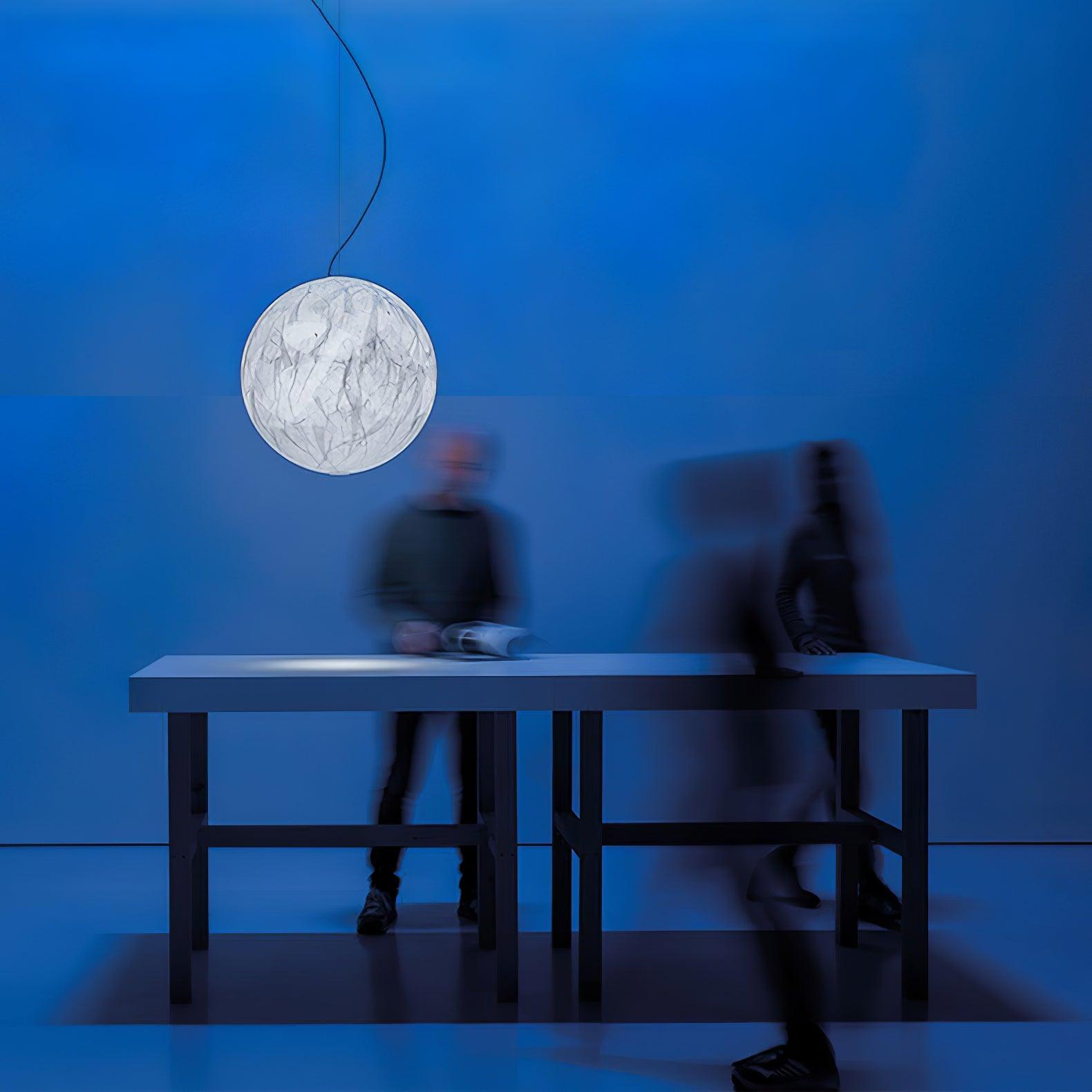 Globe Minimalist Silk Pendant Lamp-Neutral Decor