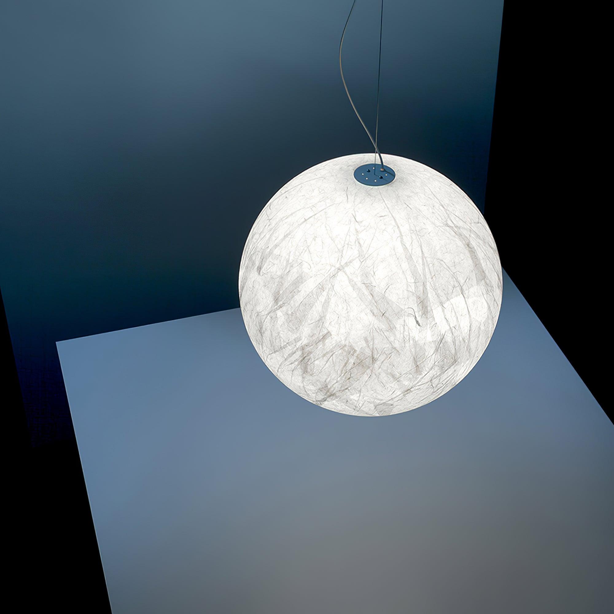 Globe Minimalist Silk Pendant Lamp-Neutral Decor