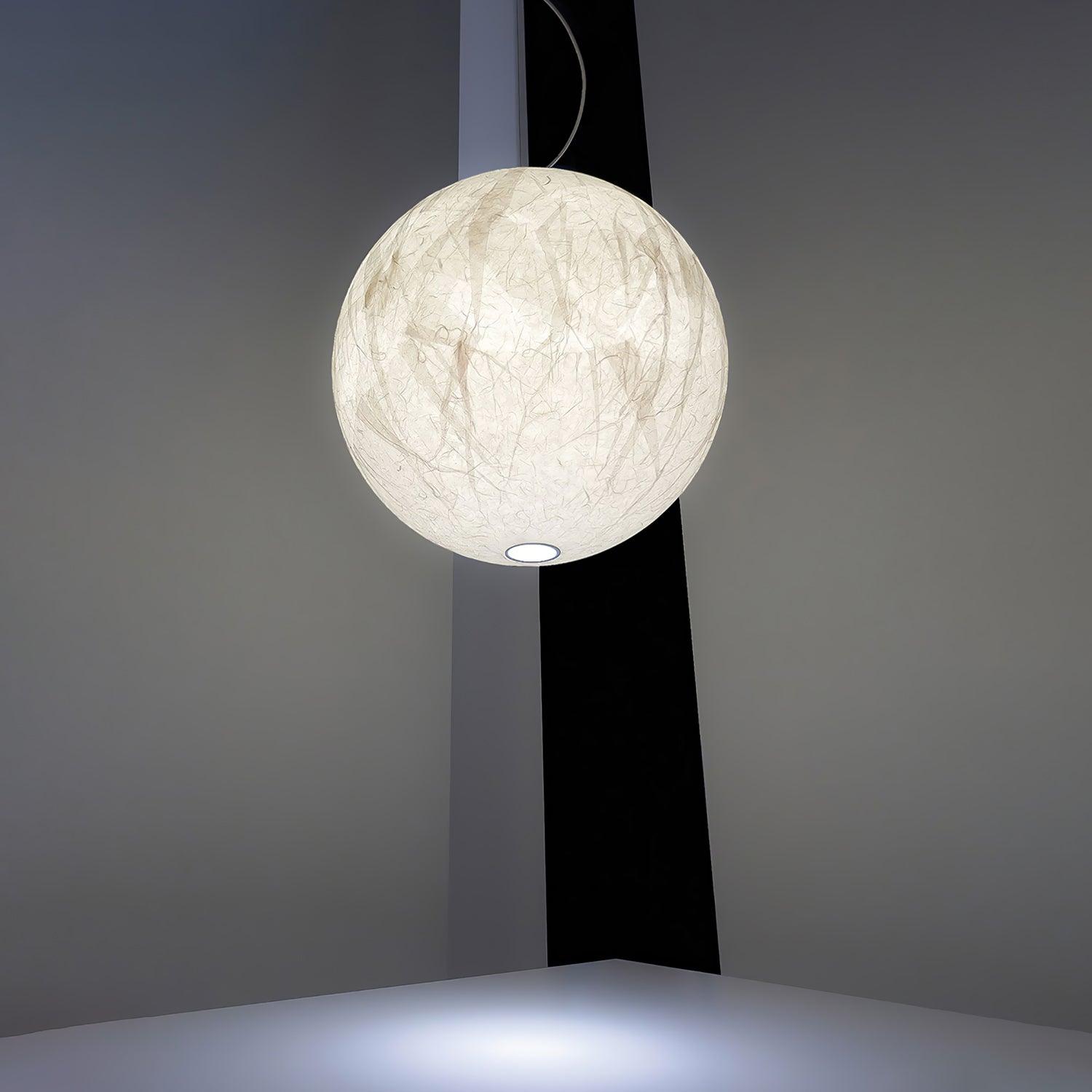 Globe Minimalist Silk Pendant Lamp-Neutral Decor