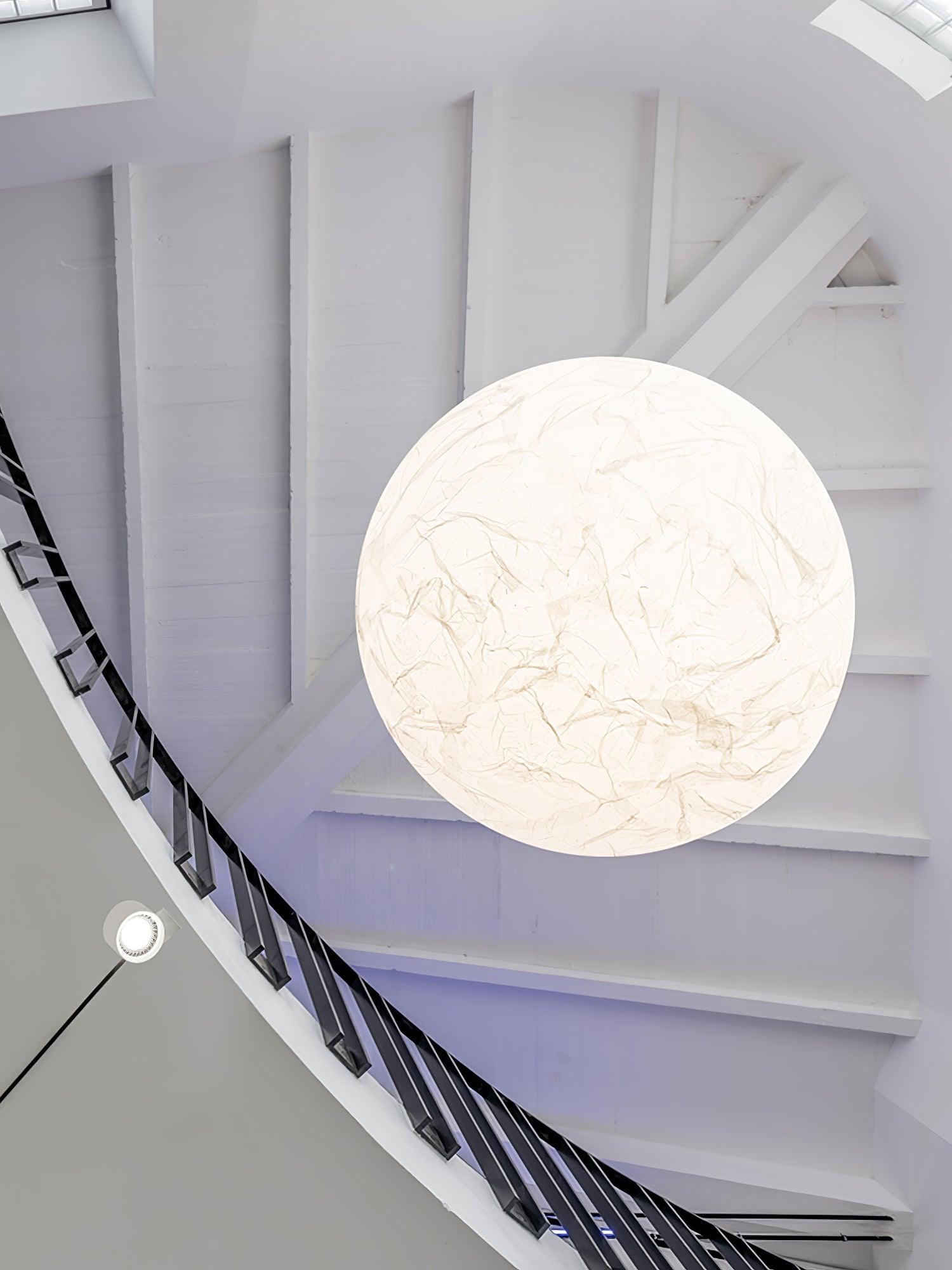 Globe Minimalist Silk Pendant Lamp-Neutral Decor