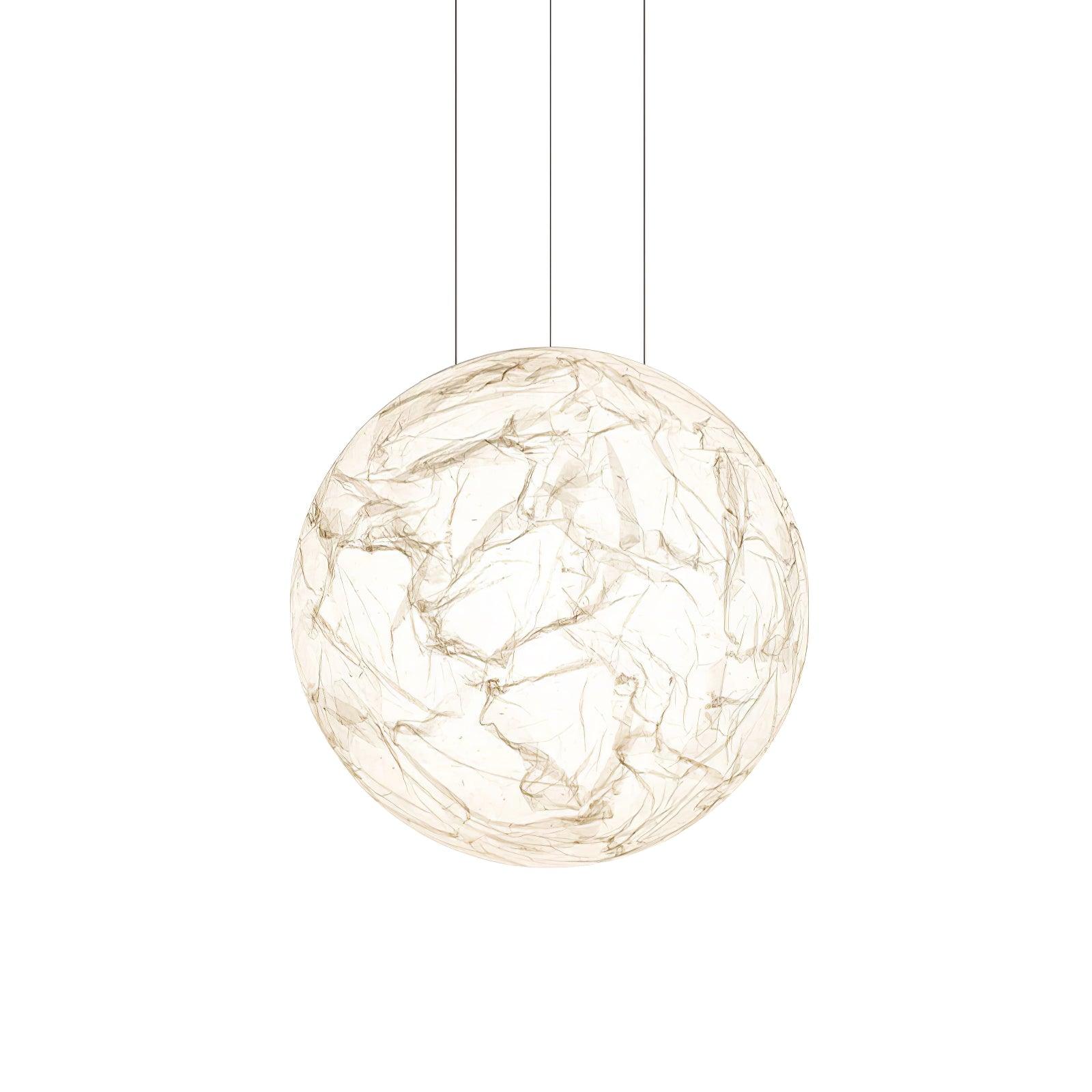Globe Minimalist Silk Pendant Lamp-Neutral Decor