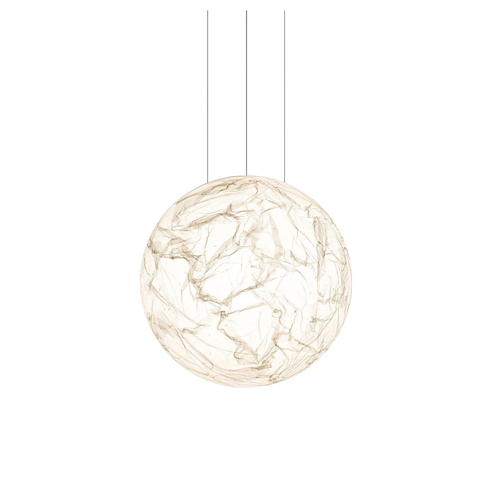 Globe Minimalist Silk Pendant Lamp-Neutral Decor