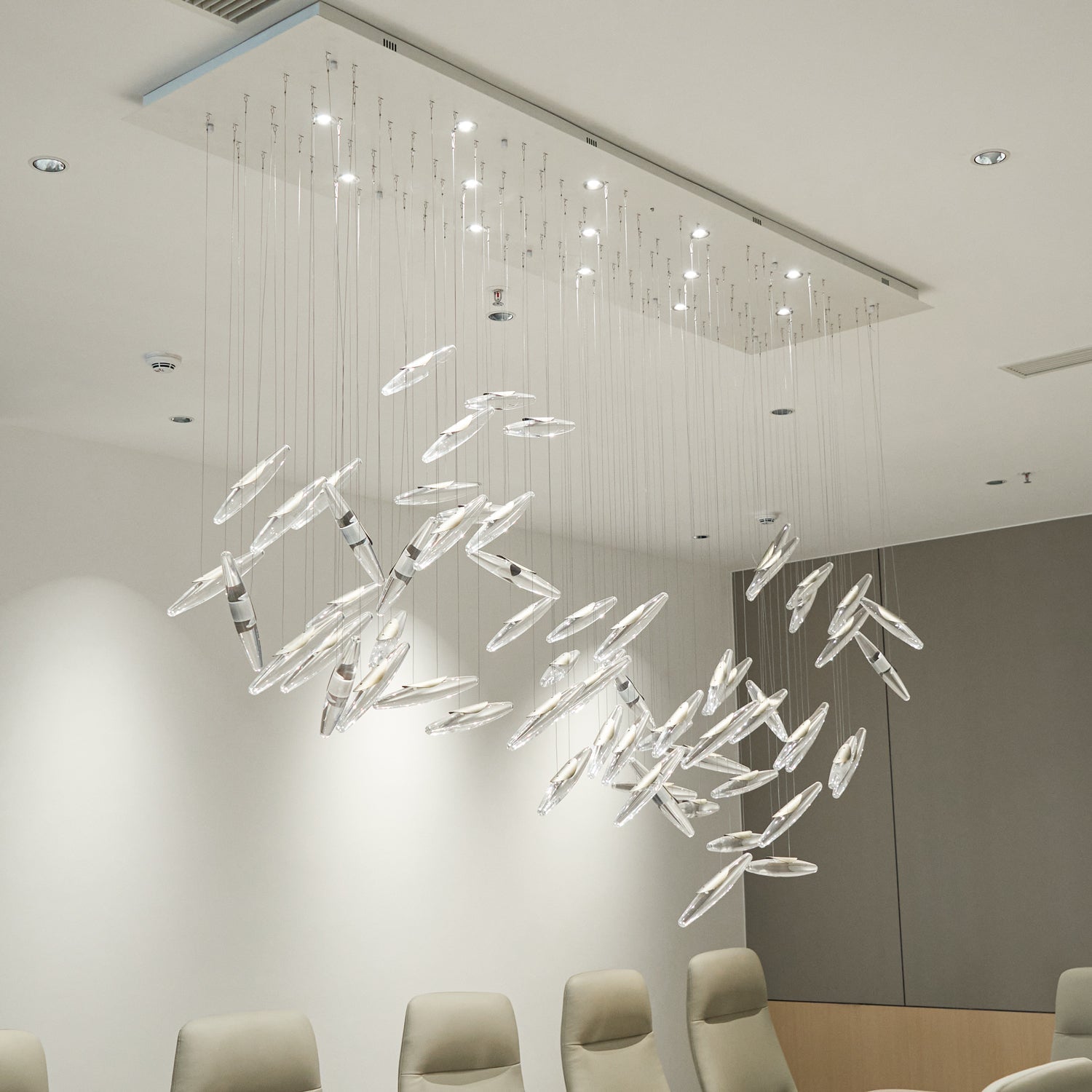 Hylor Luxury Moonlight Whispers Glass Chandelier-Neutral Decor
