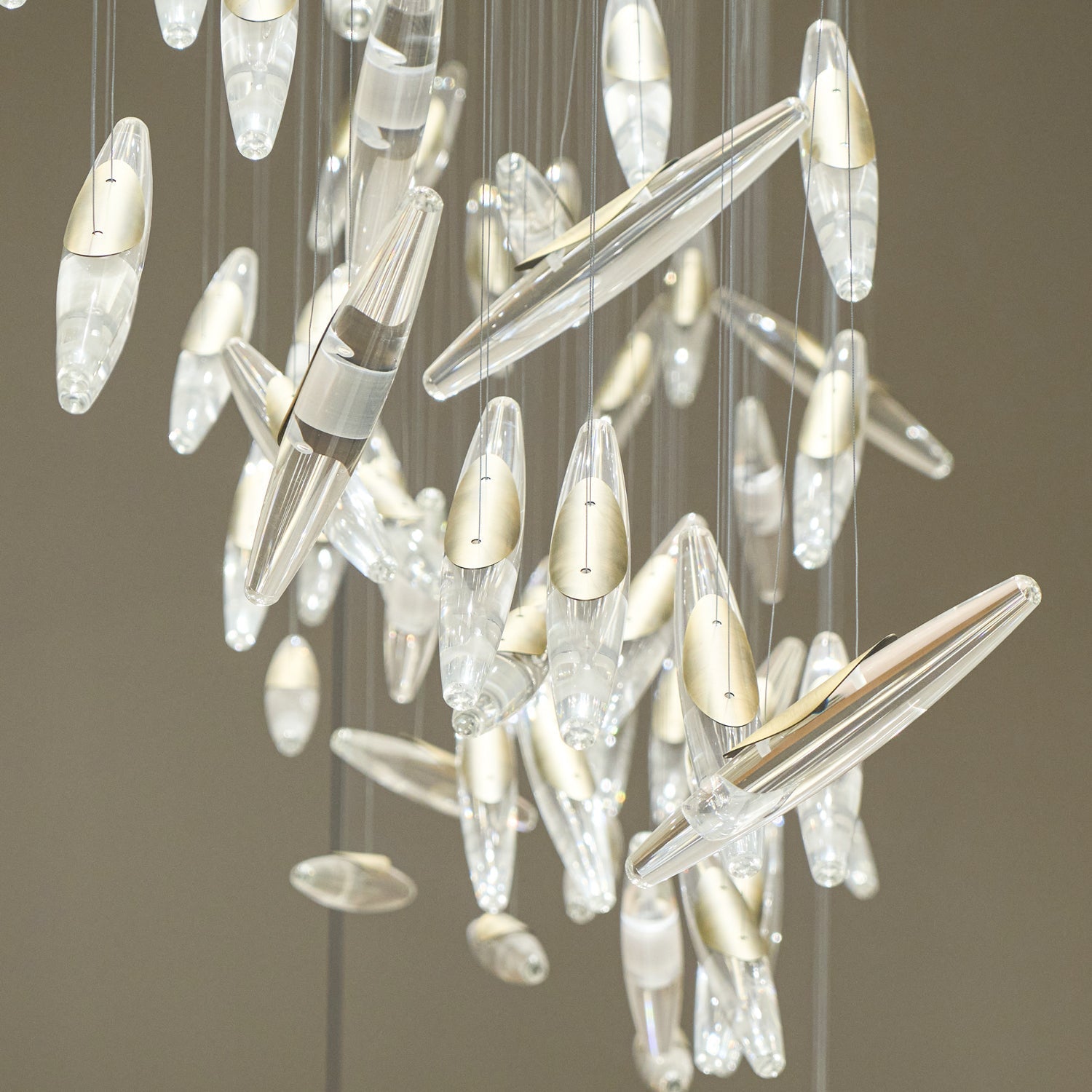 Hylor Luxury Moonlight Whispers Glass Chandelier-Neutral Decor