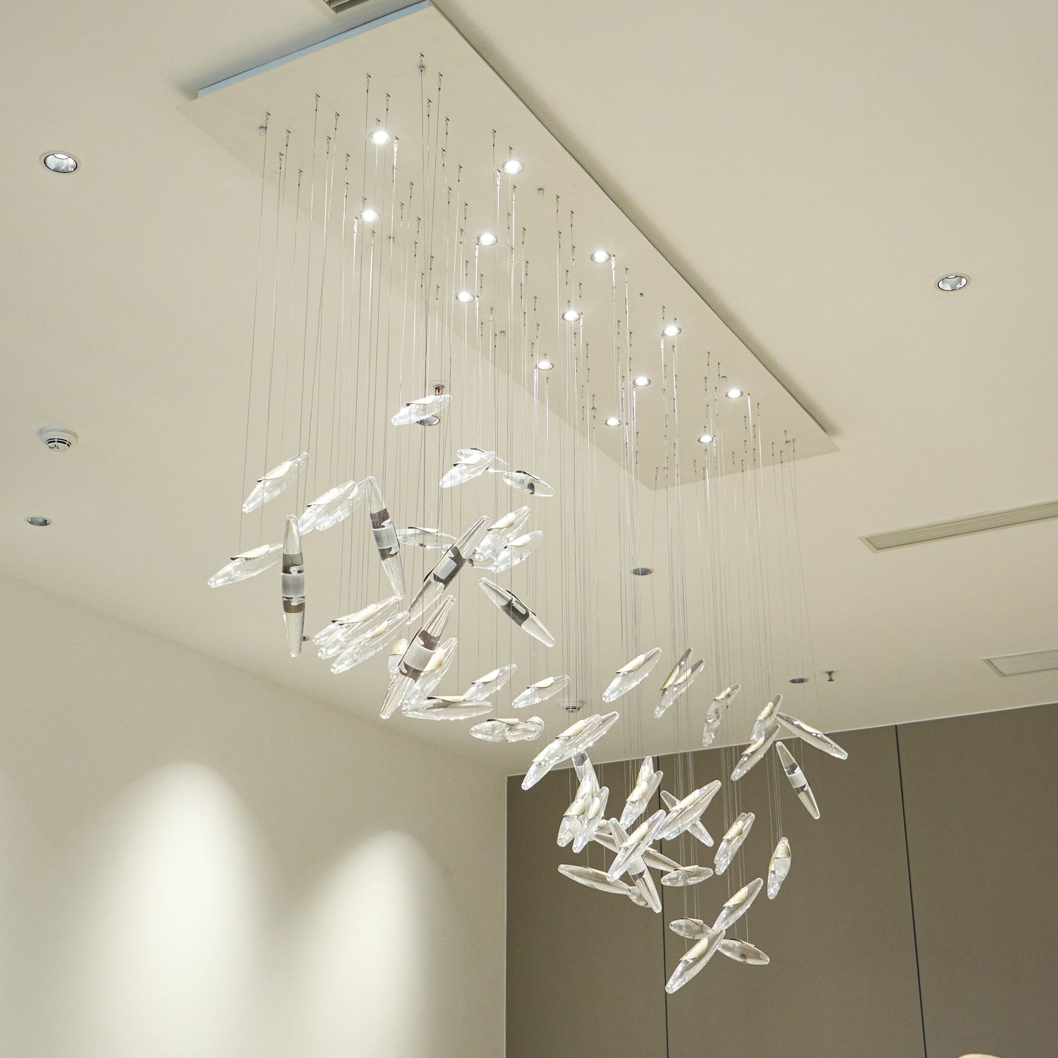 Hylor Luxury Moonlight Whispers Glass Chandelier-Neutral Decor