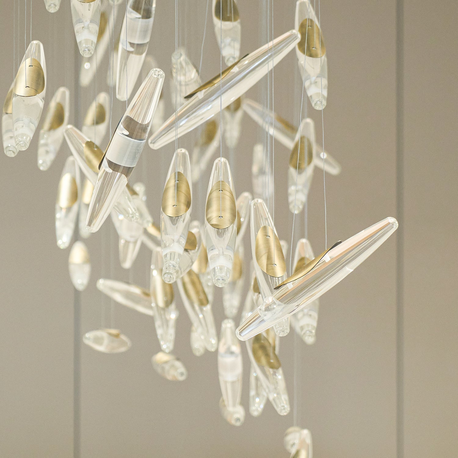 Hylor Luxury Moonlight Whispers Glass Chandelier-Neutral Decor
