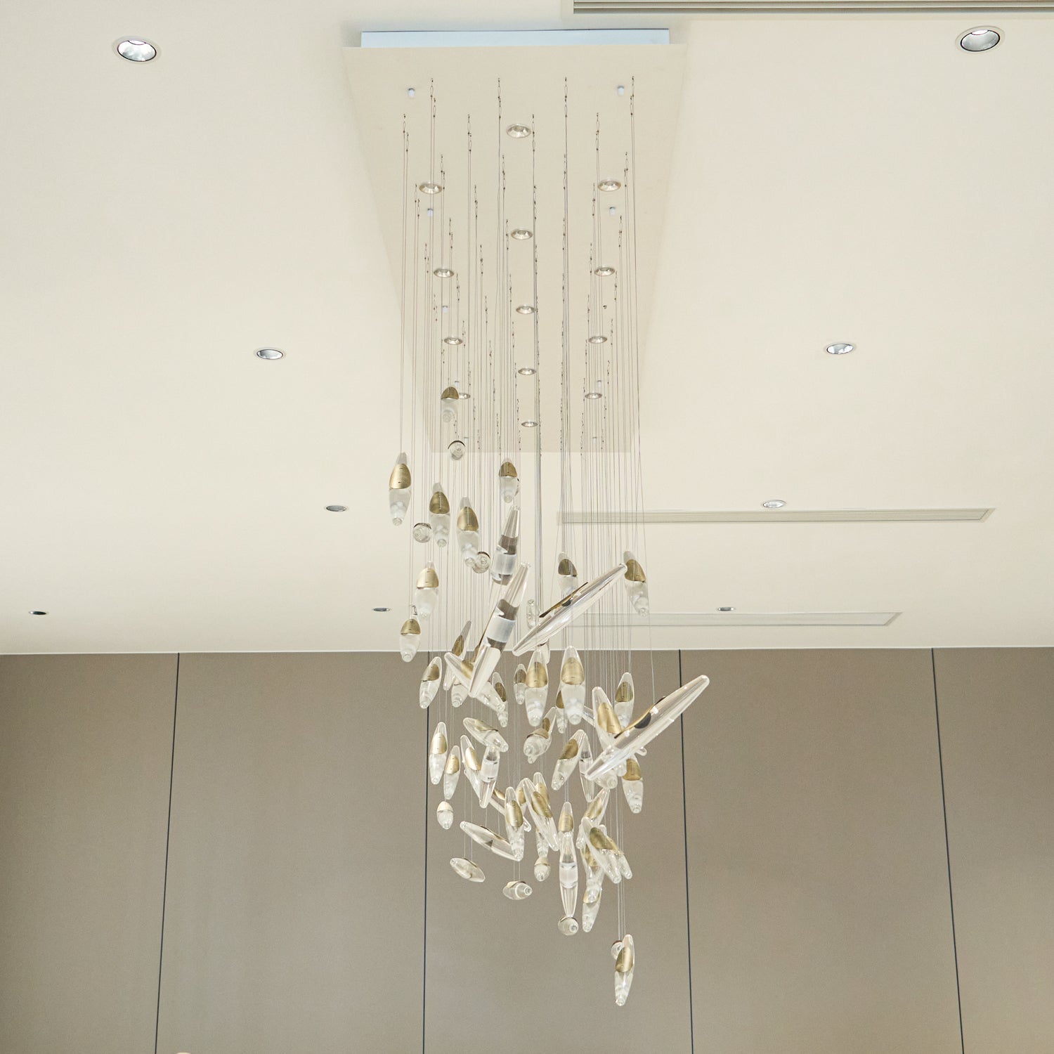 Hylor Luxury Moonlight Whispers Glass Chandelier-Neutral Decor