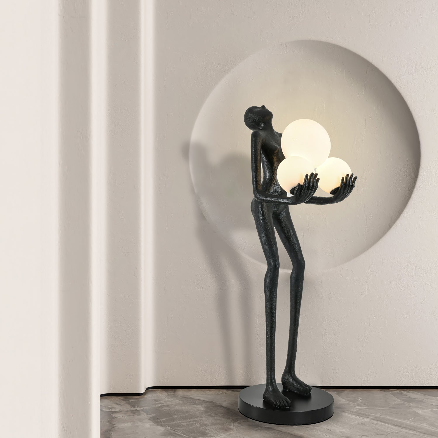 Erthearae Abstract Iron Floor Lamp-Neutral Decor
