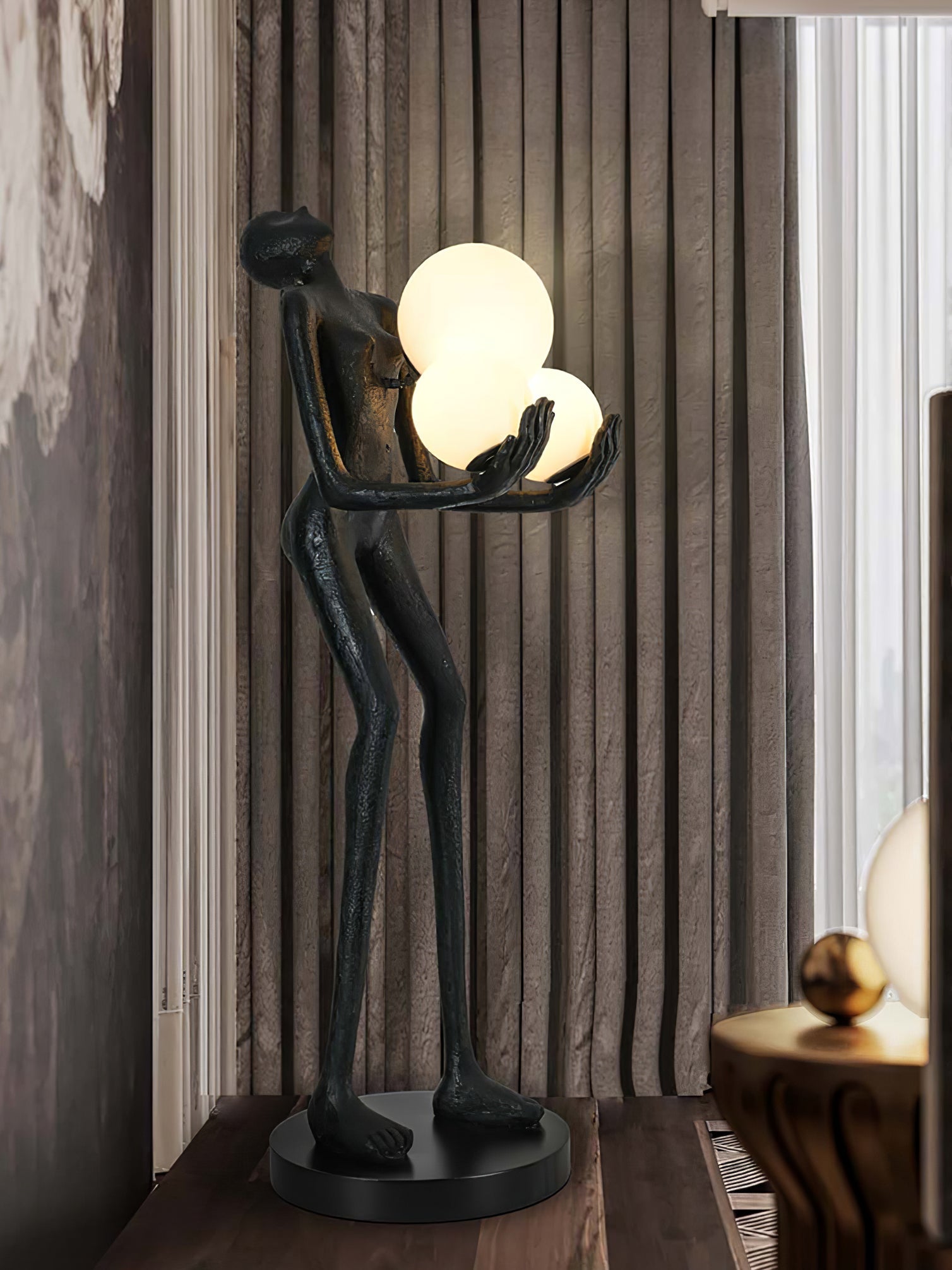 Erthearae Abstract Iron Floor Lamp-Neutral Decor