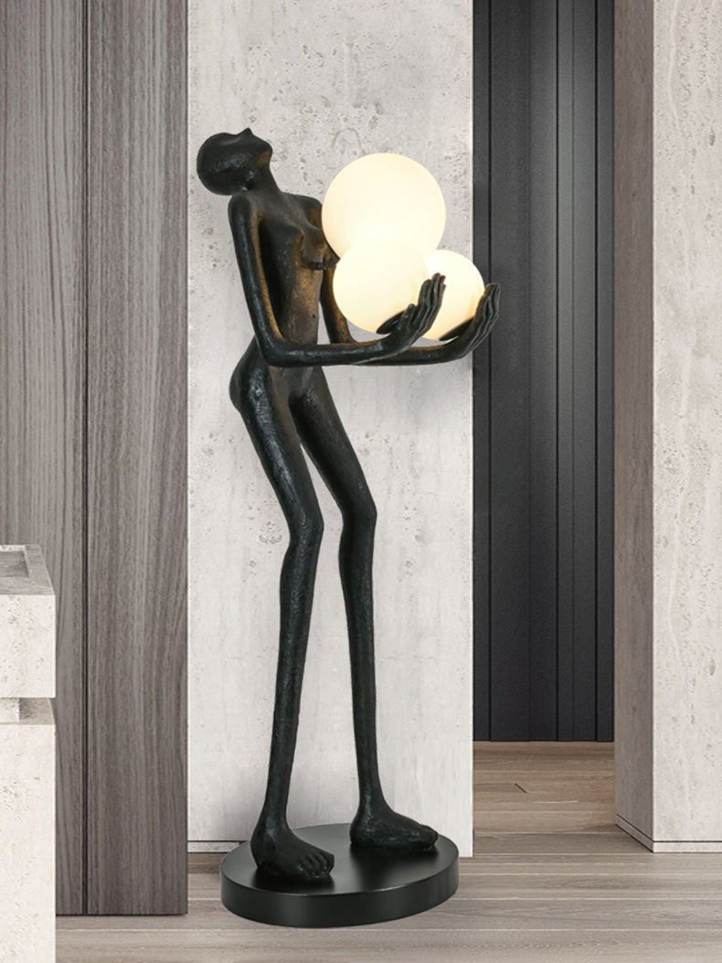Erthearae Abstract Iron Floor Lamp-Neutral Decor