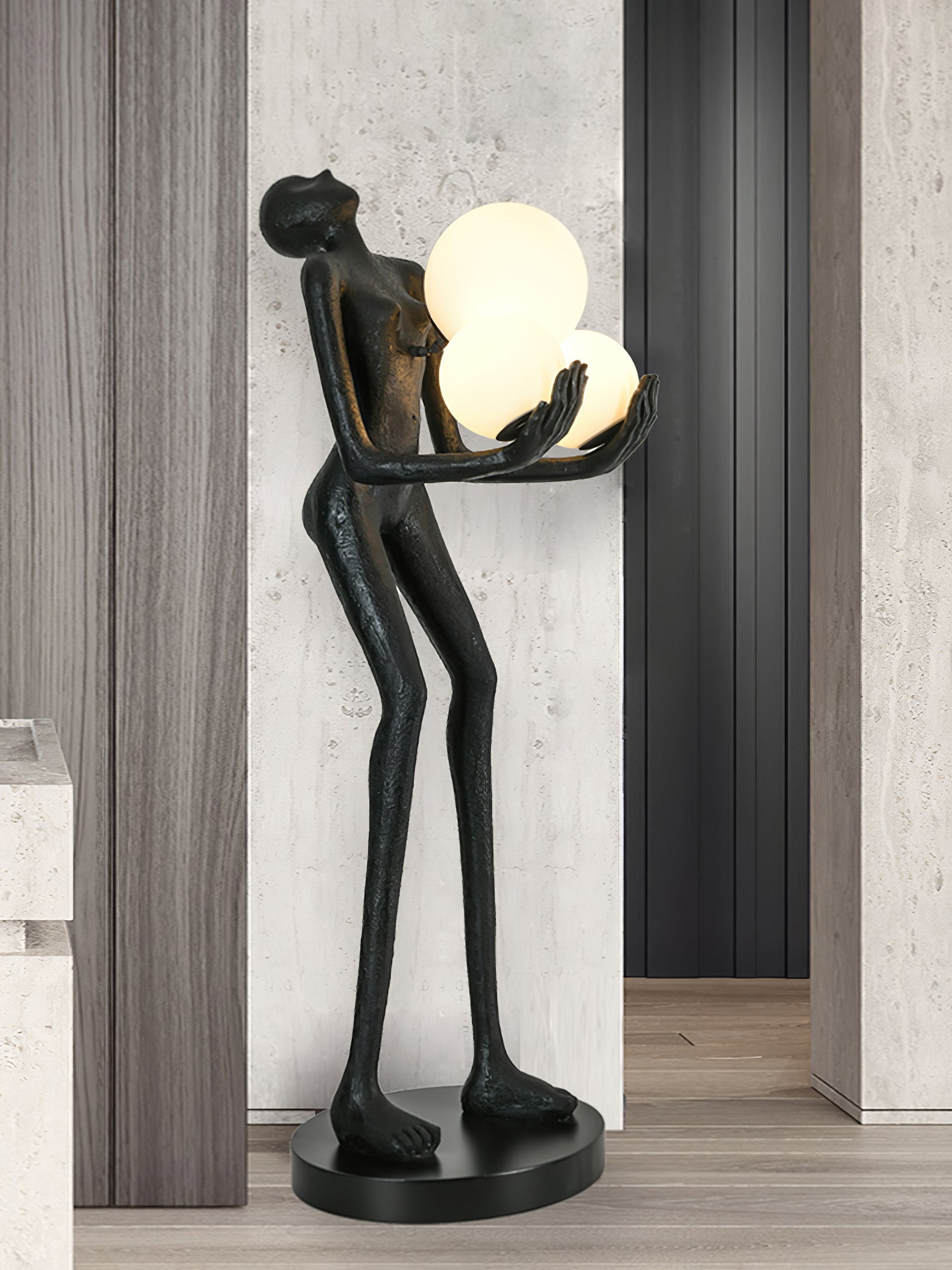 Erthearae Abstract Iron Floor Lamp-Neutral Decor