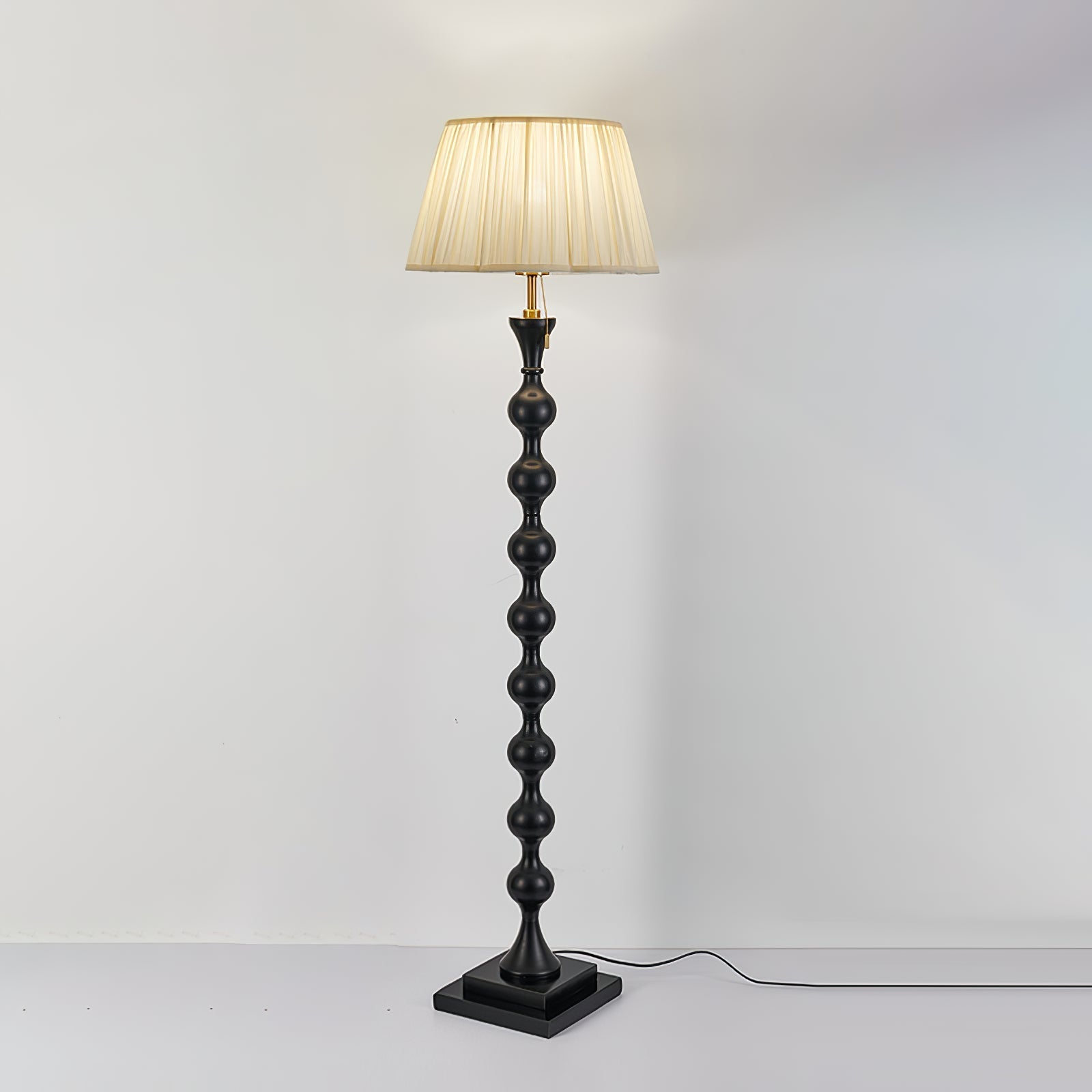 Celon Wood Fabric Vintage Floor Lamp-Neutral Decor